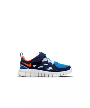Nike Free Run "Lt Blue/Orange/Midnight Navy/White" Preschool Boys' Shoe