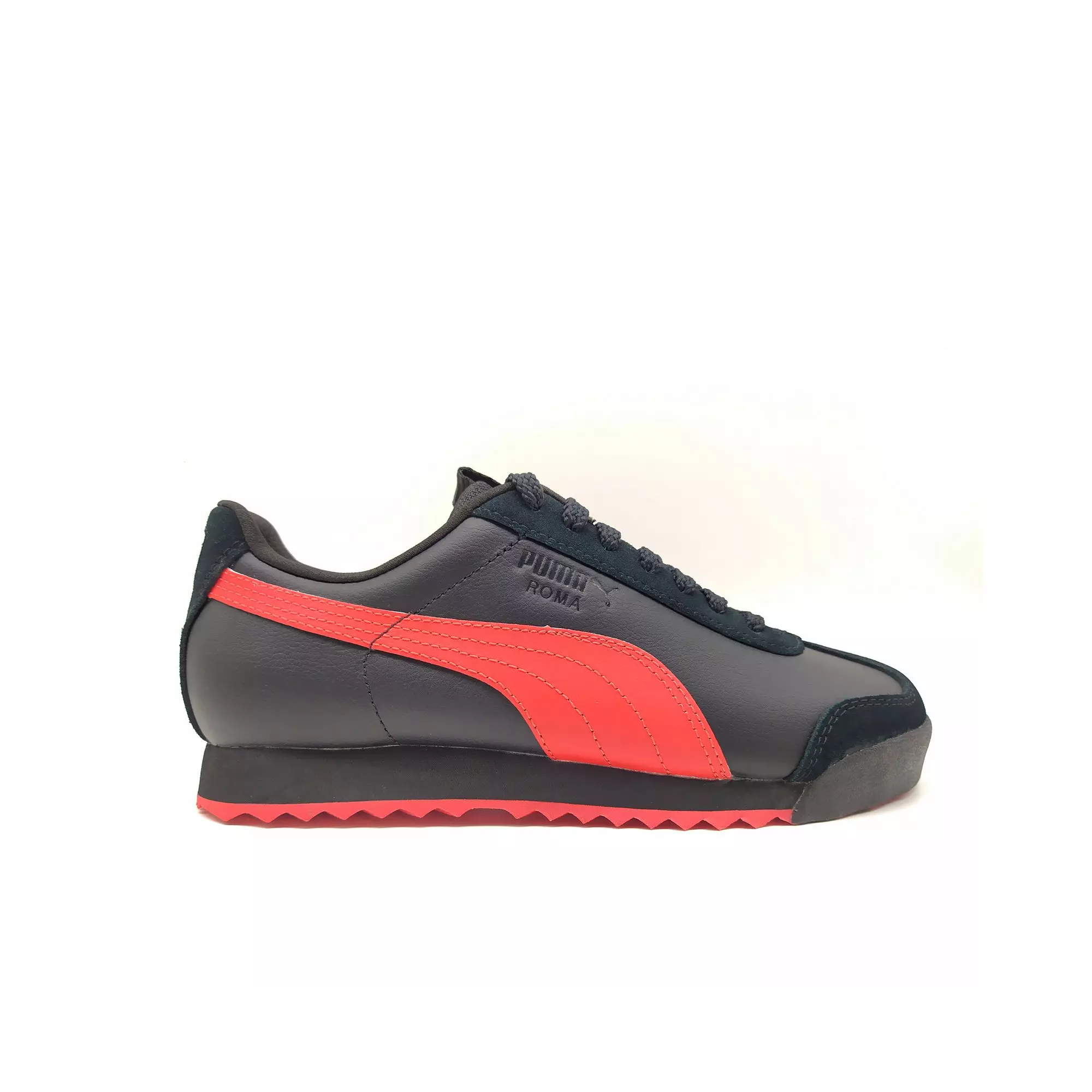 Puma Roma AS "Black/Red" Grade School Boys' Shoe - BLACK/RED