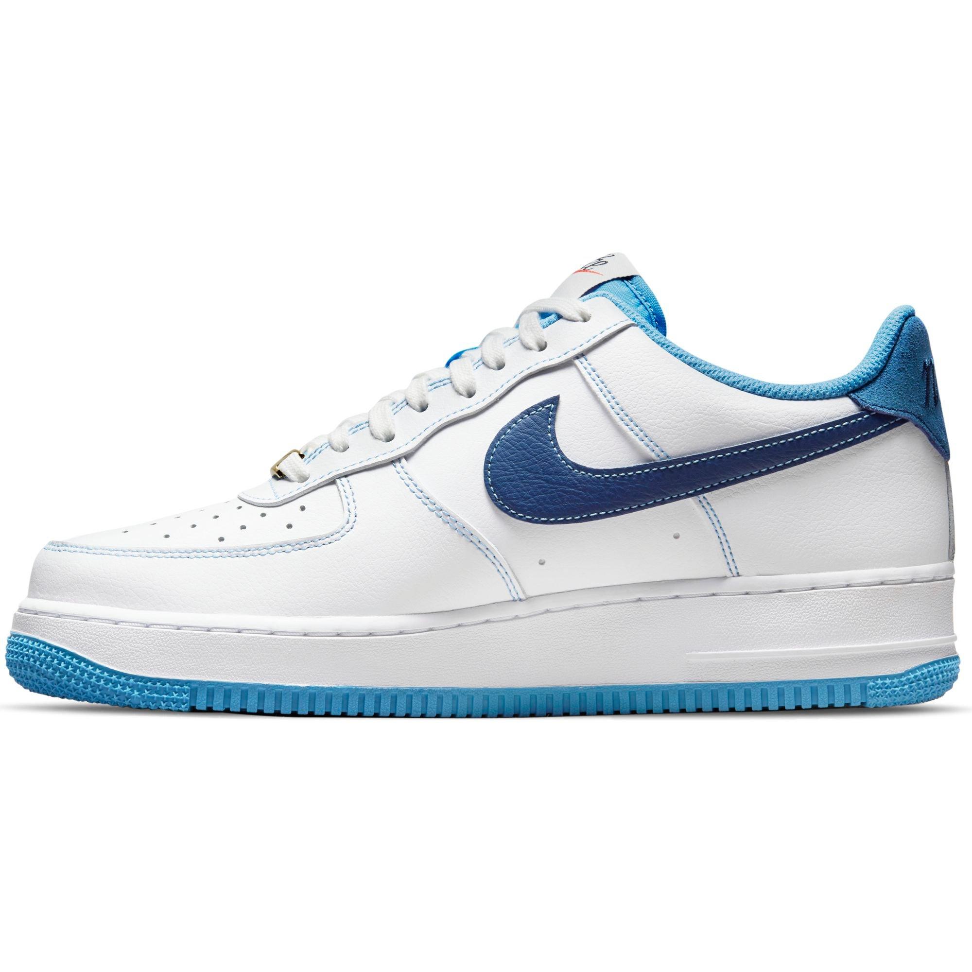 Nike Air Force 1 '07 White/University Blue Men's Shoe - Hibbett