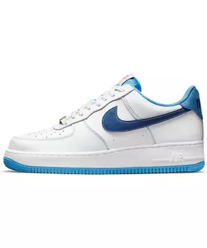 Nike Air air force blue and white Force 1 '07 "White/Deep Royal Blue/University Blue" Men's