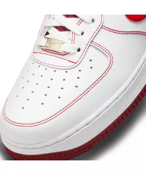 Nike Men's Air Force 1 Basketball Shoe University Red/White-White