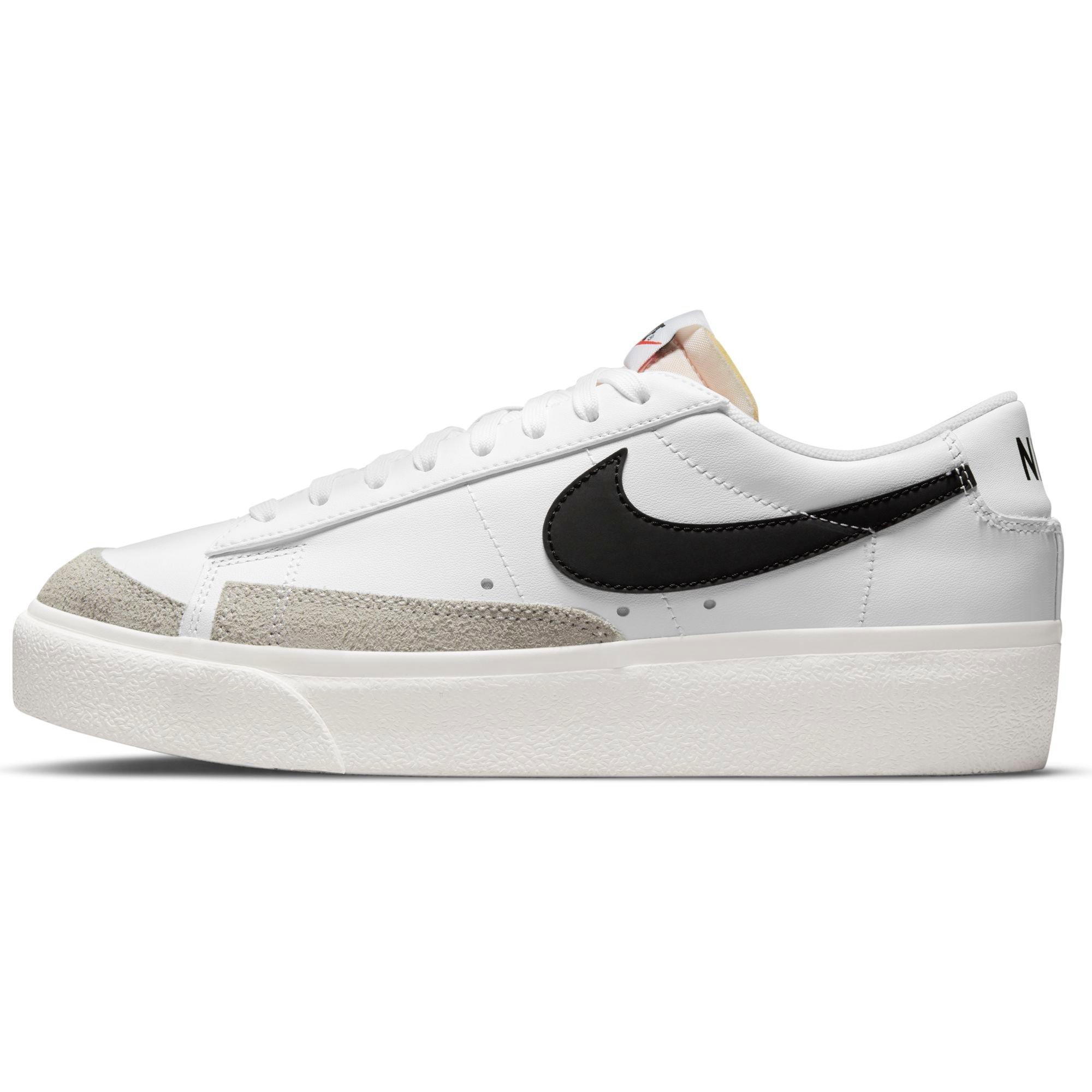 Nike Blazer Low Platform "White/Black/Sail/Team Orange" Women's Shoe - WHITE/BLACK Thumbnail View 6