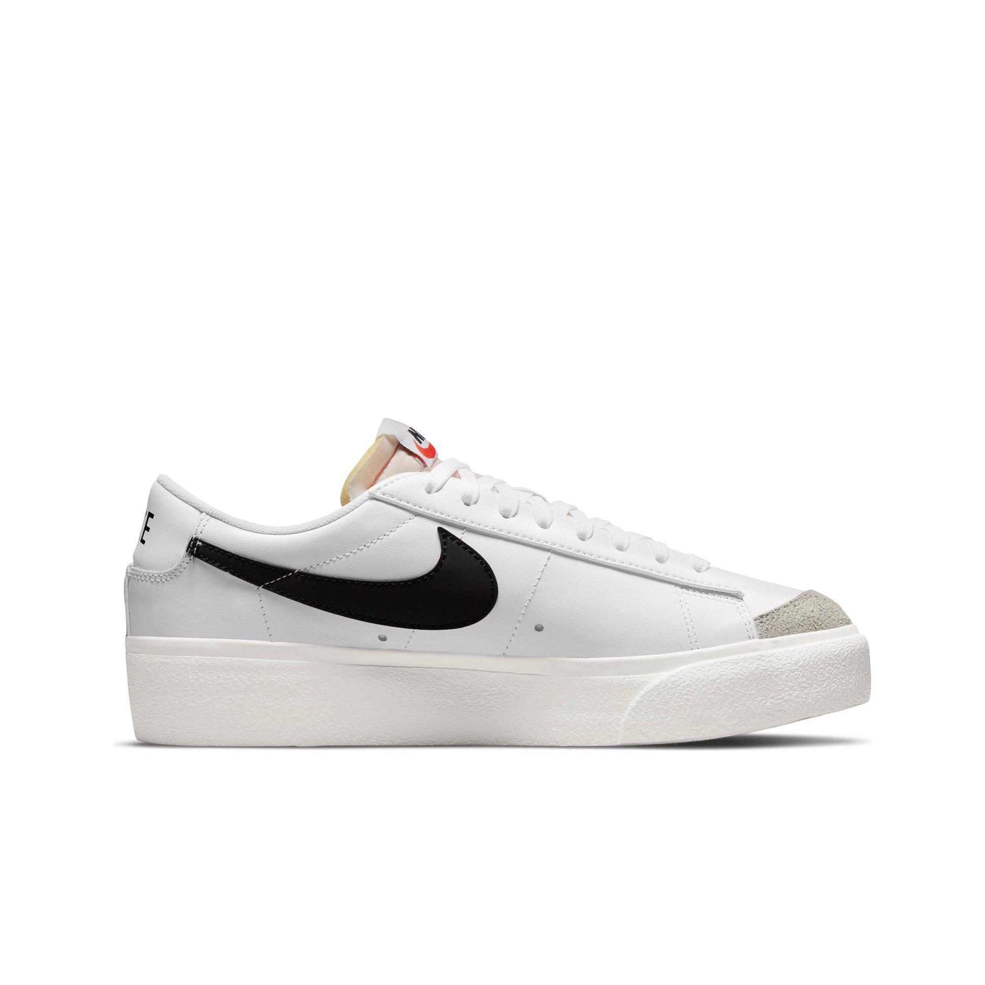 Nike Blazer Low Platform "White/Black/Sail/Team Orange" Women's Shoe - WHITE/BLACK Thumbnail View 2