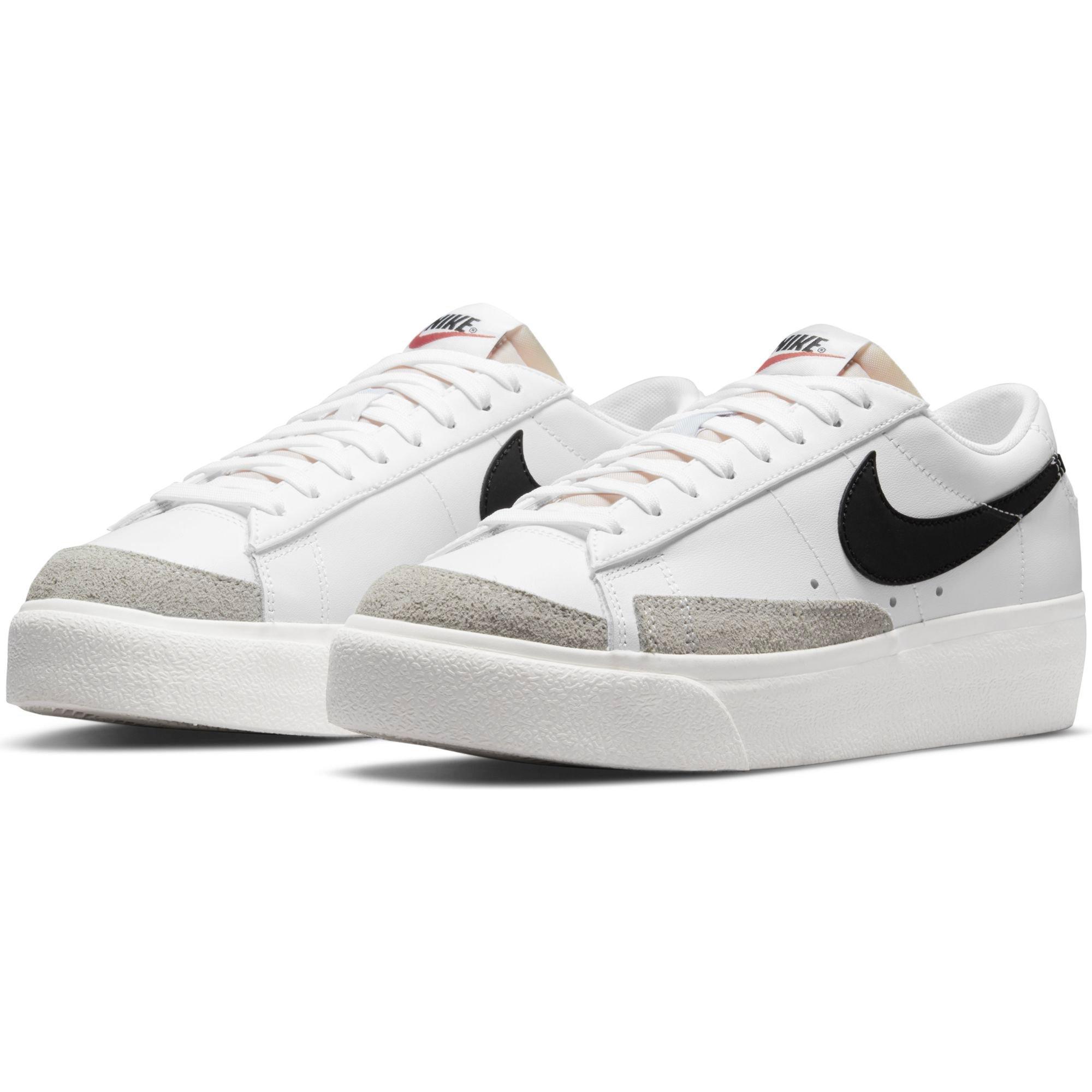 Nike Blazer Low Platform "White/Black/Sail/Team Orange" Women's Shoe - WHITE/BLACK Thumbnail View 5