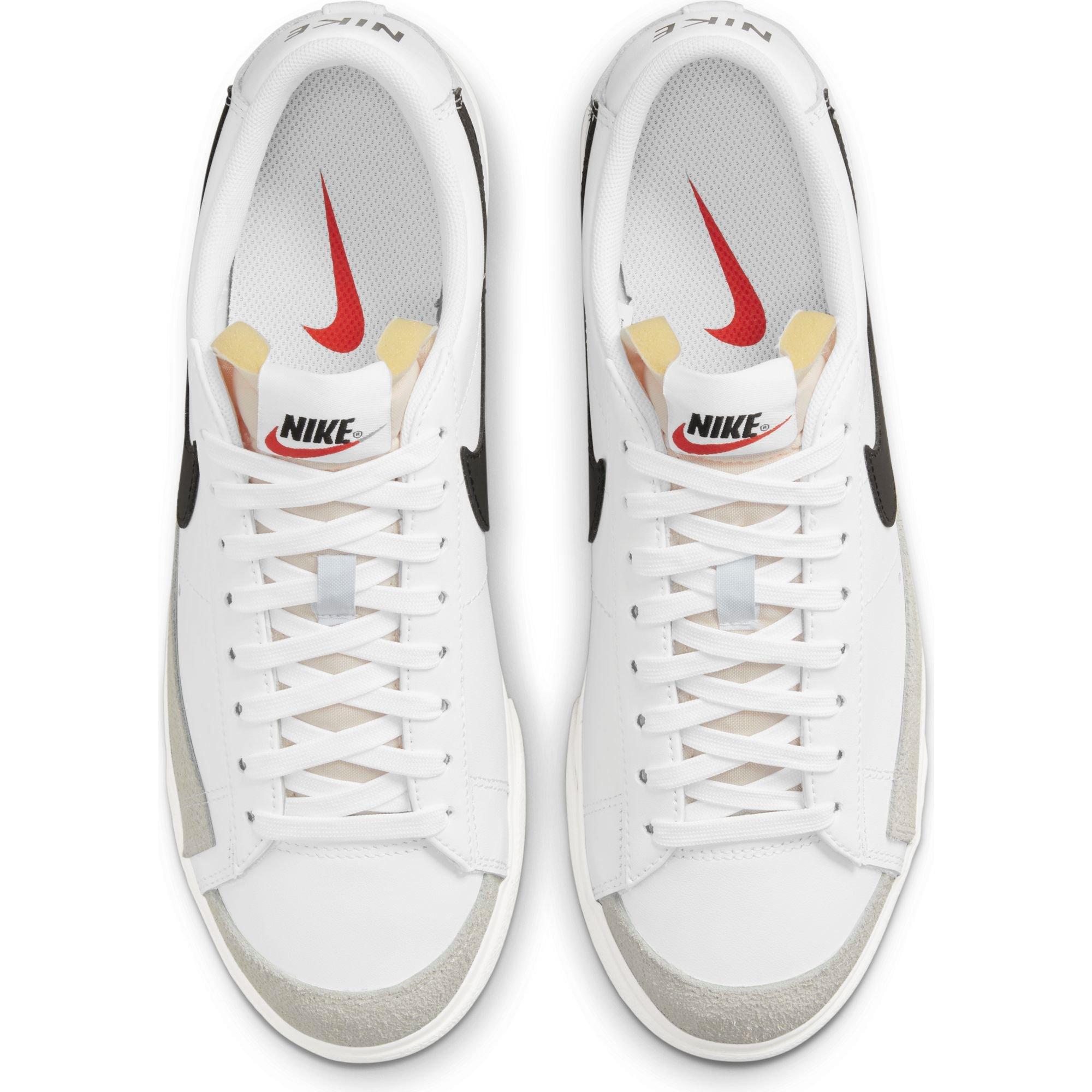 Nike Blazer Low Platform "White/Black/Sail/Team Orange" Women's Shoe - WHITE/BLACK Thumbnail View 9