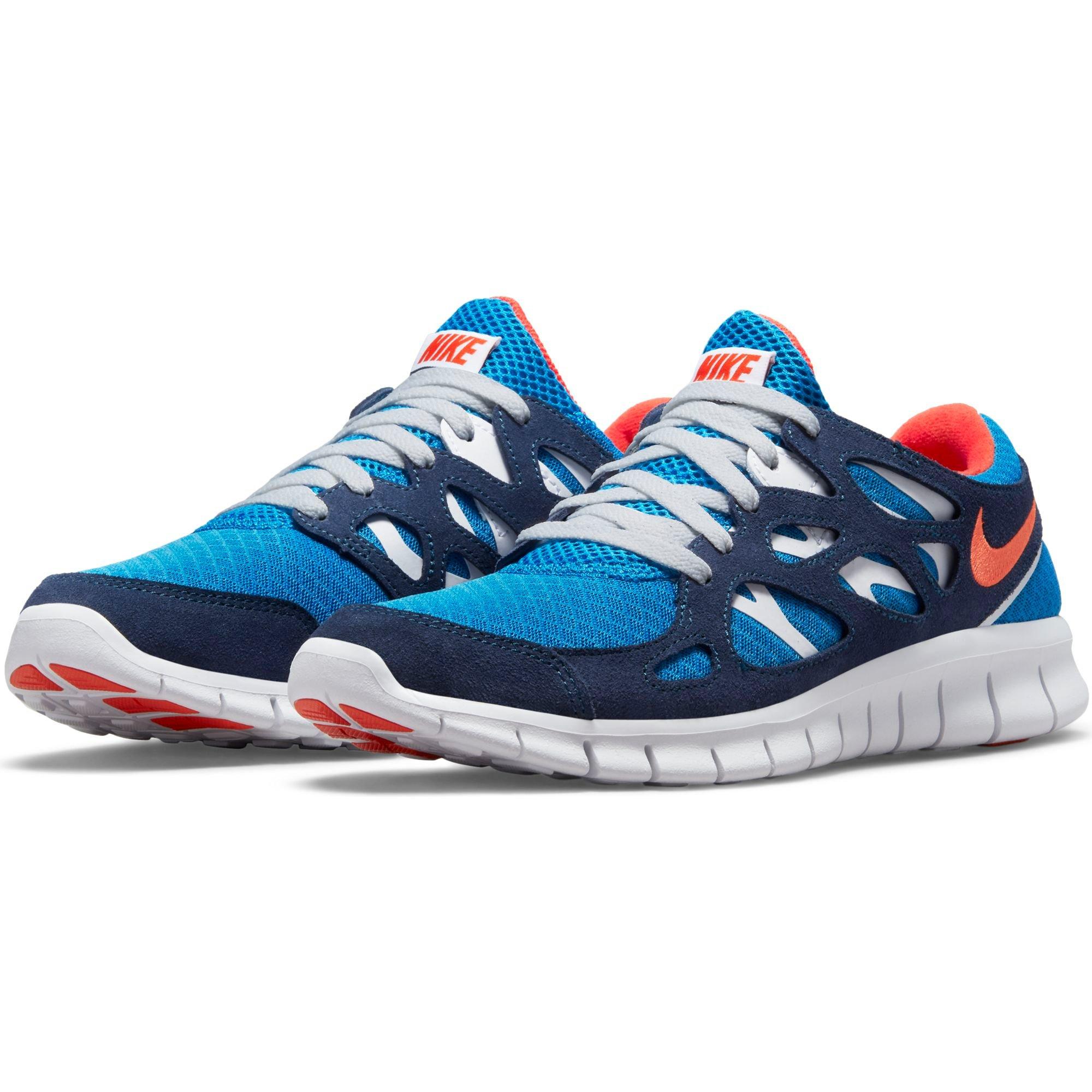 Blue and orange outlet nike running shoes