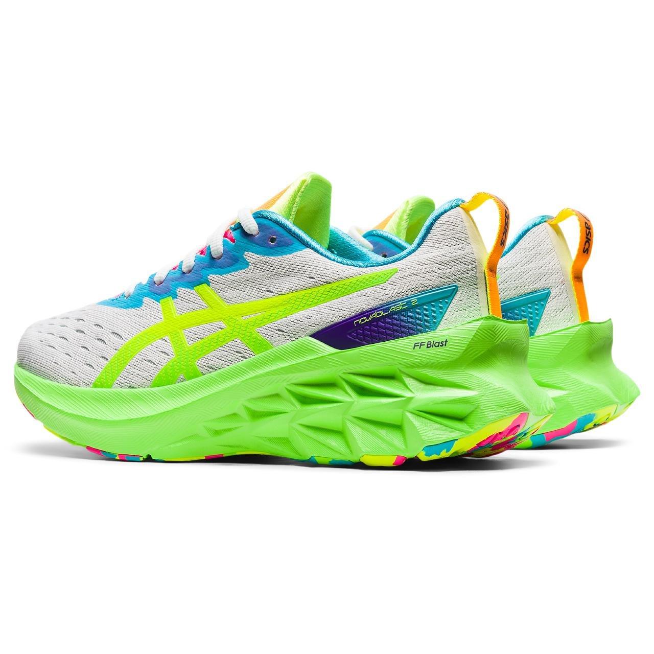 Asics Novablast 2 White Safety Yellow Women S Running Shoe Hibbett City Gear