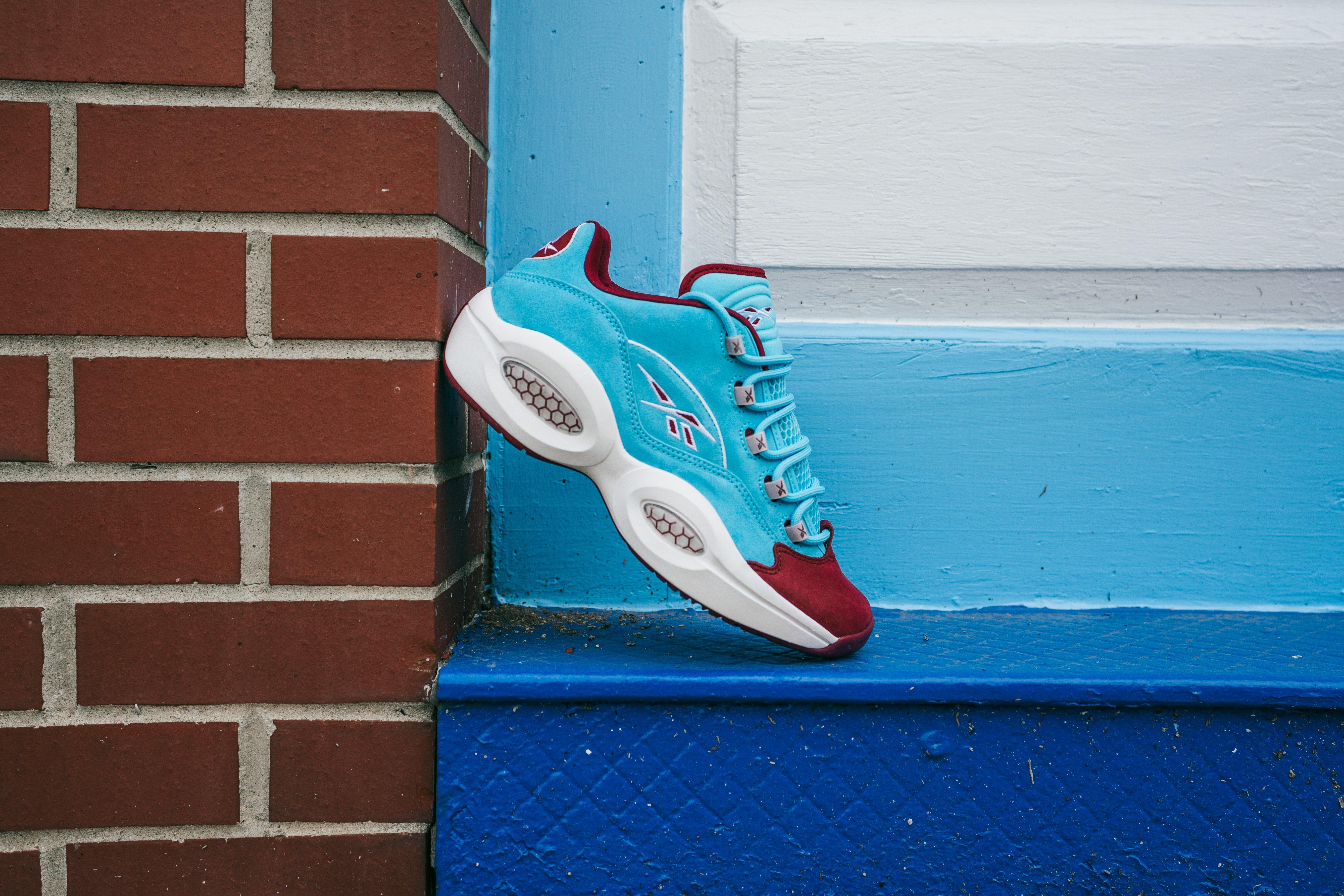 reebok question burgundy