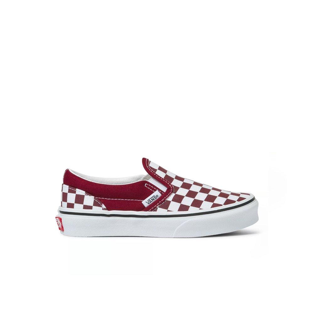 Little burgundy vans slip on sale ons