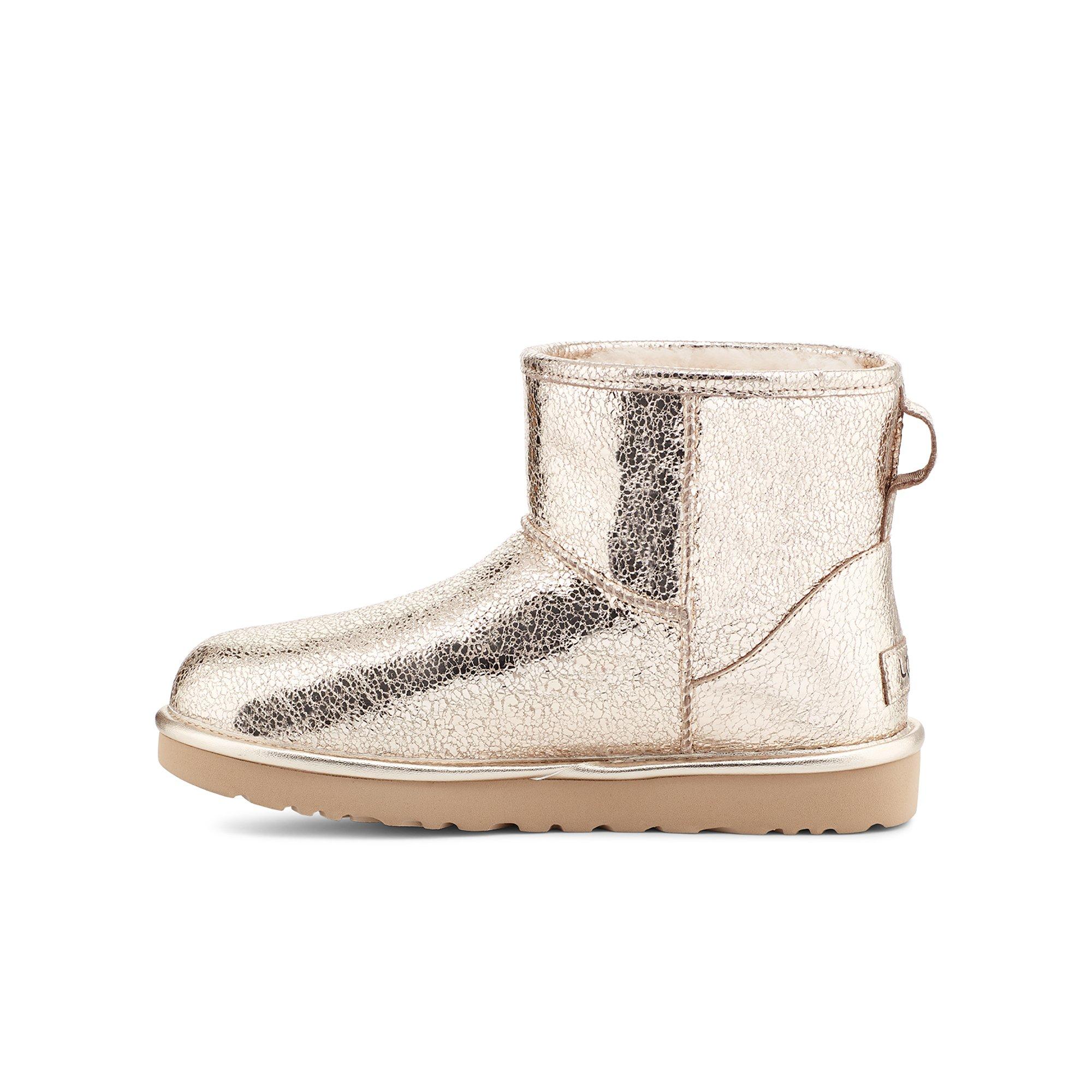 UGG Classic Mini Metallic Sparkle Soft Gold Women's Boot - Hibbett | City  Gear