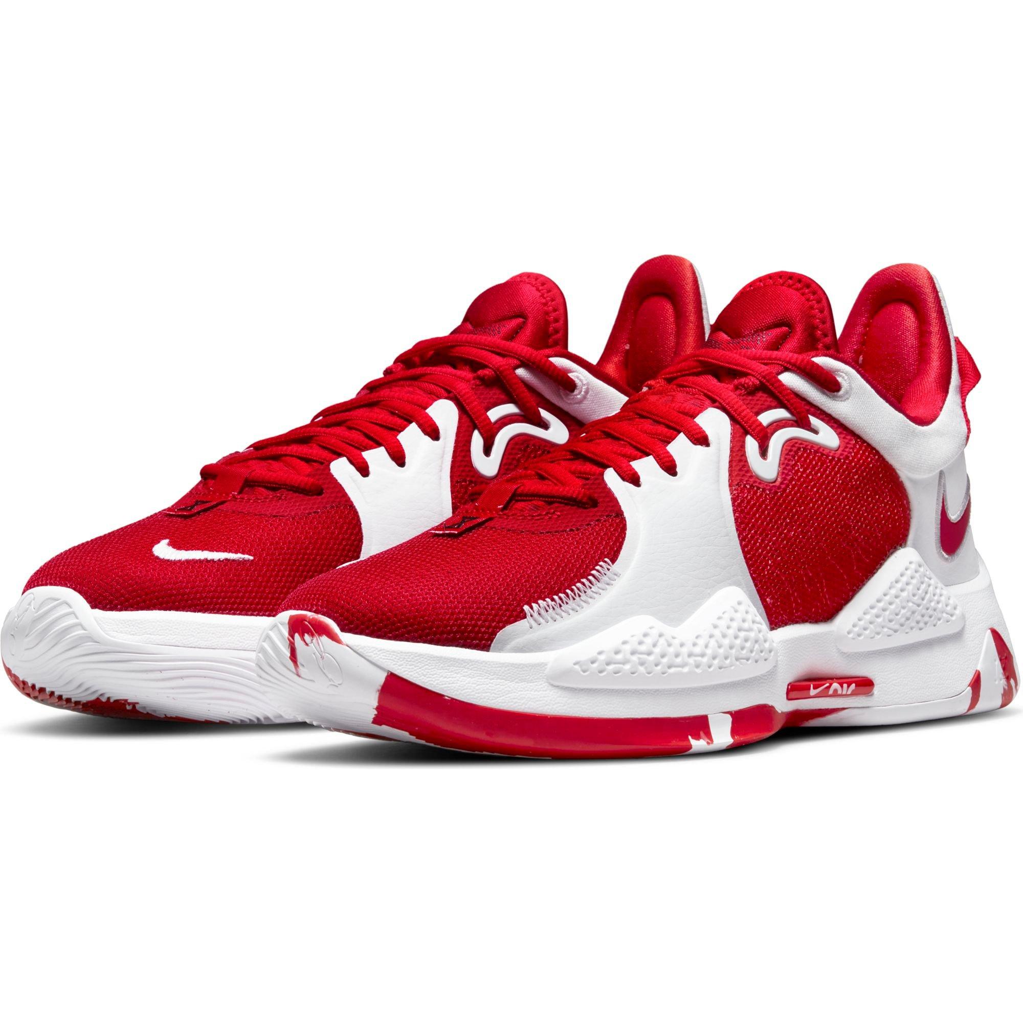 Nike PG 5 University Red/White Men's Basketball Shoe - Hibbett