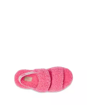 UGG Fluffita Oh Yea Pink Rose Sheepskin Fur Slippers Slides Sandals Sz –  Design Her Boutique