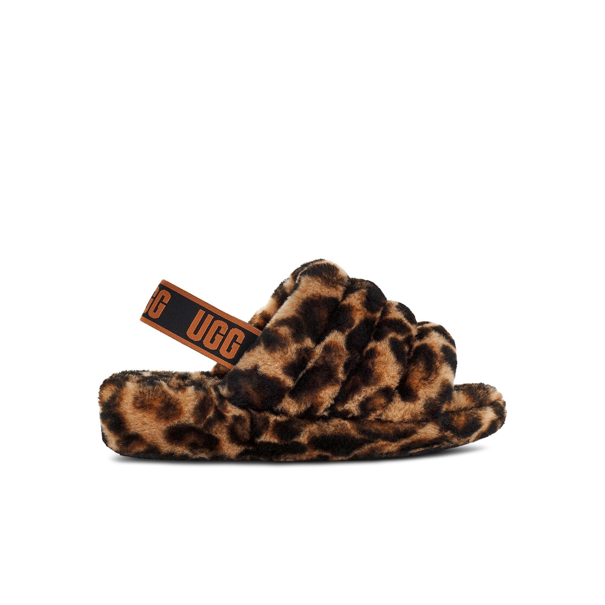 Ugg fluff best sale yeah leopard slides