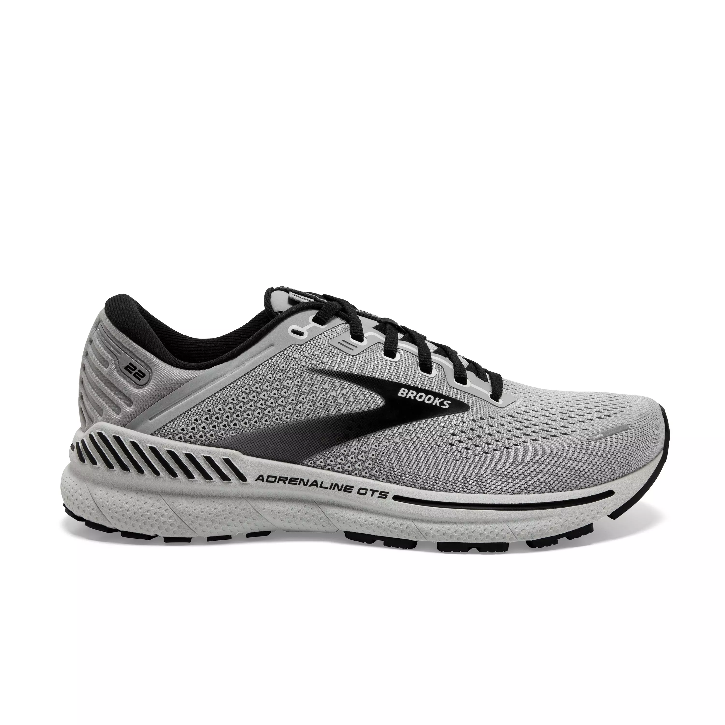 Brooks Adrenaline GTS 22 2E Wide "Grey/Black" Men's Running Shoe - GREY/BLACK