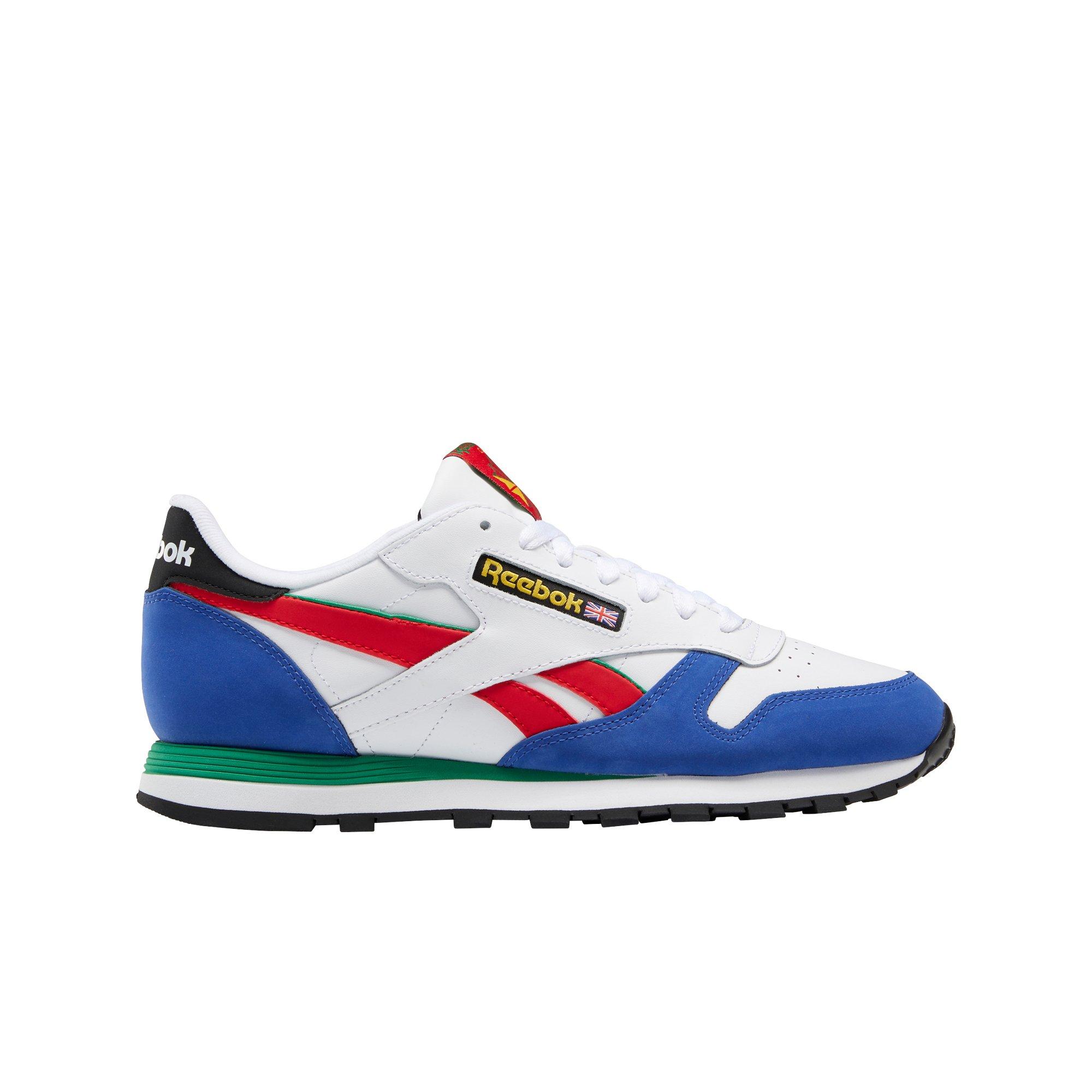 Reebok Classic Leather Vector Blue/Red/White Men's Shoe - Hibbett