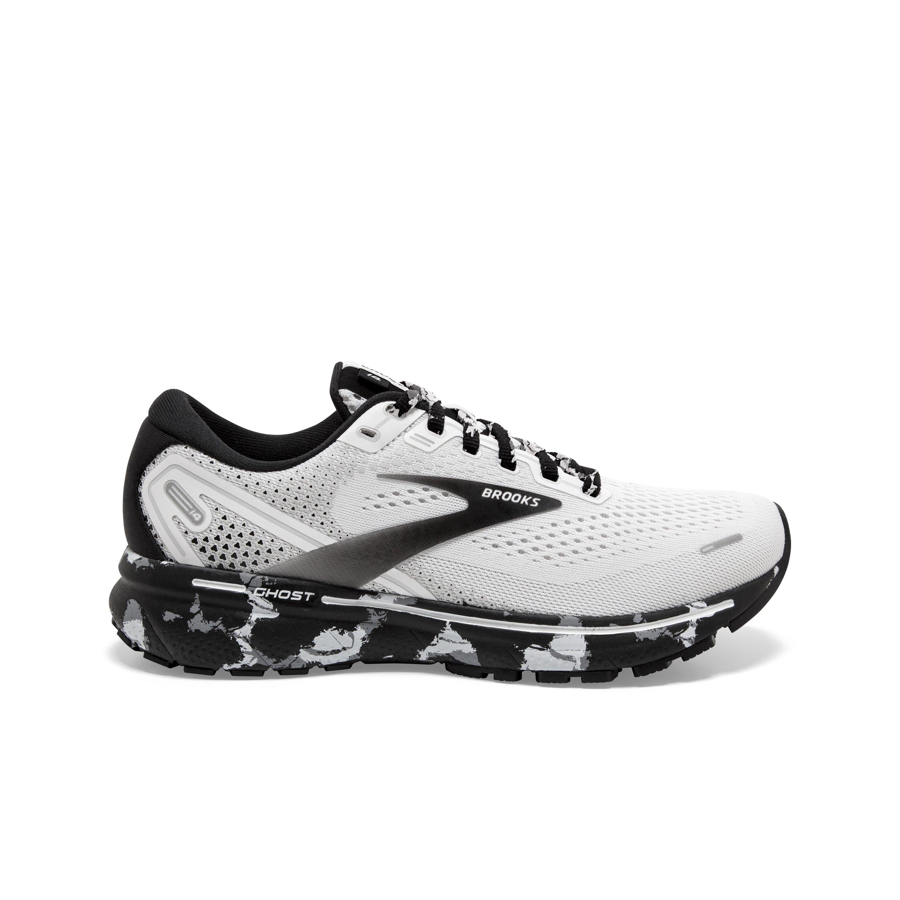 Brooks black and white running clearance shoes