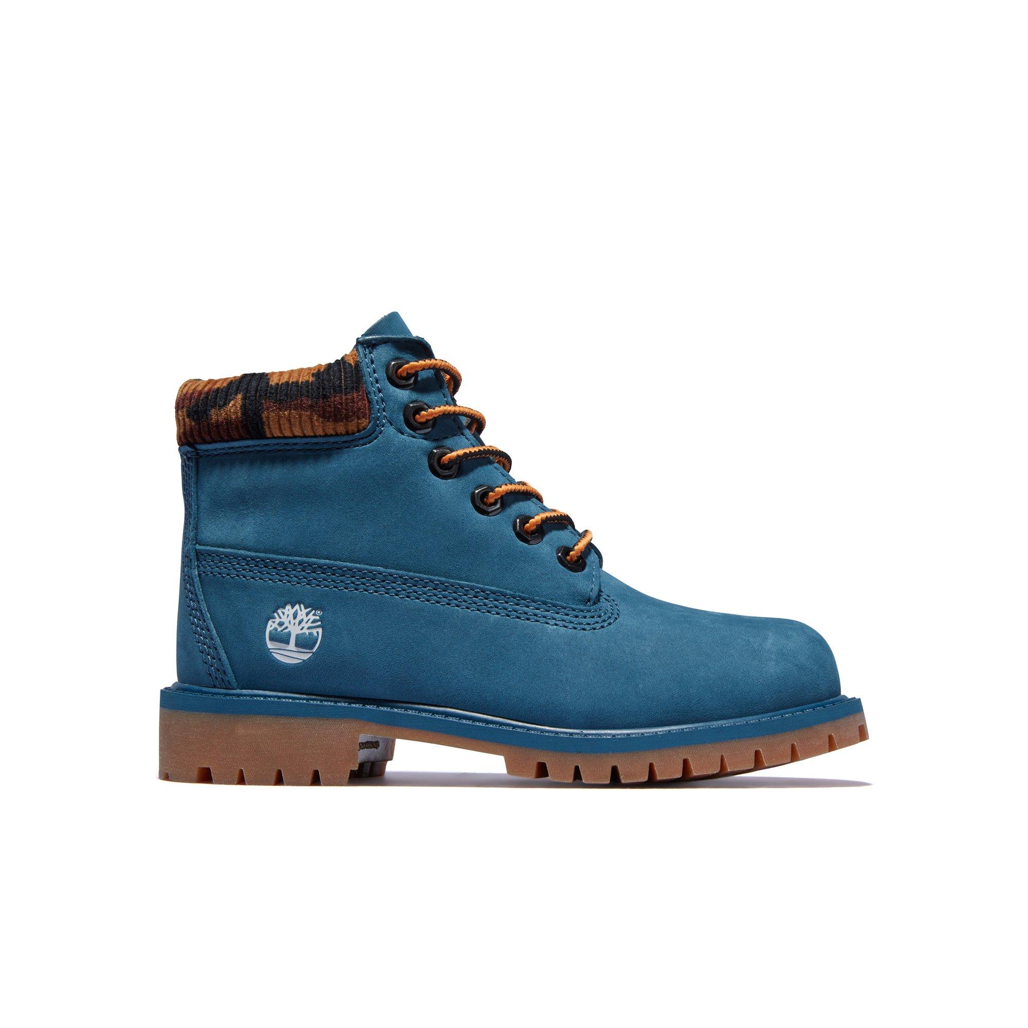 Timberland 6 Inch Premium Blue Preschool Boys Boot Hibbett