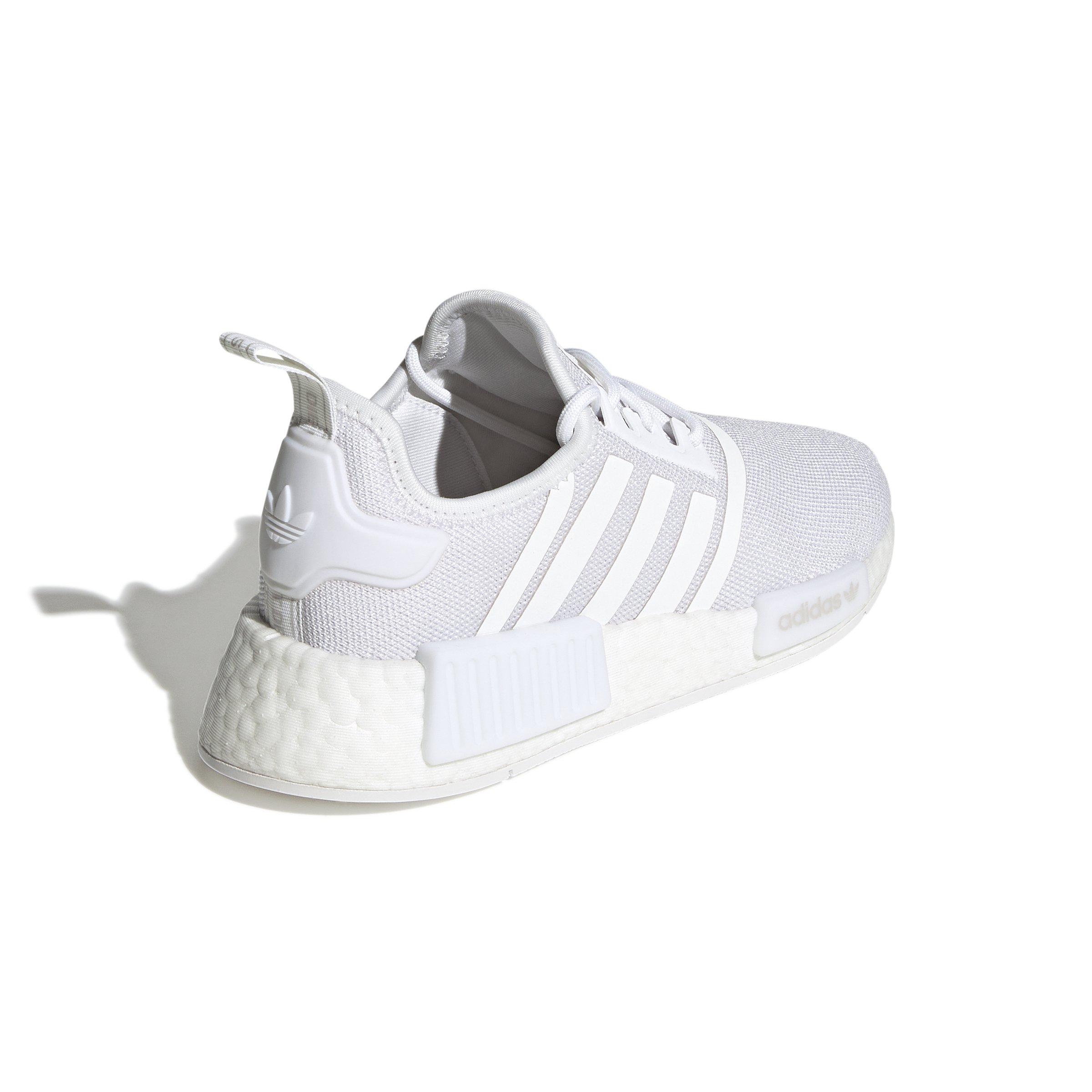 adidas Originals NMD_R1 Refined Grade School Boys' "Ftwr White/Ftwr White/Grey One" Shoe