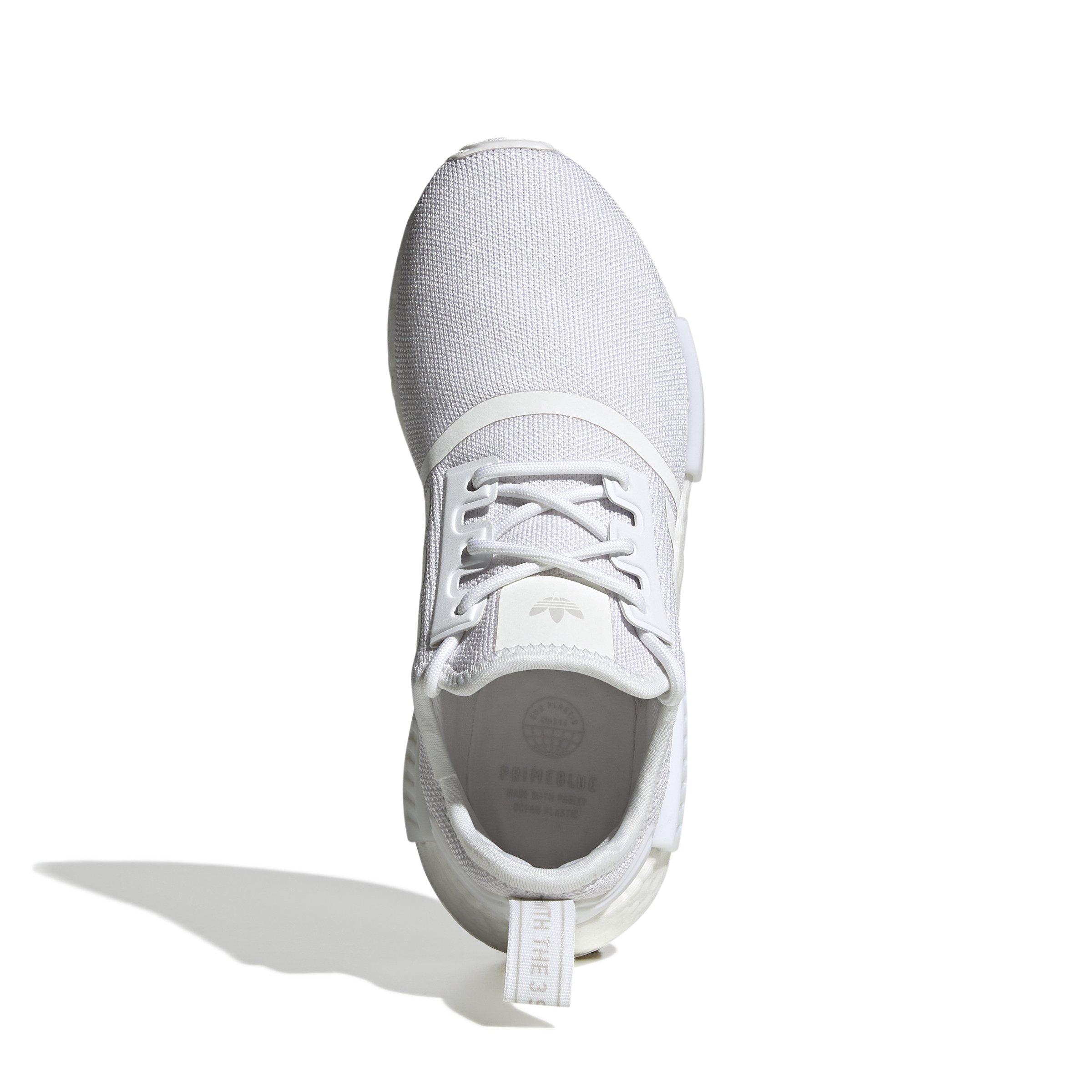 adidas Originals NMD_R1 Refined Grade School Boys' "Ftwr White/Ftwr White/Grey One" Shoe