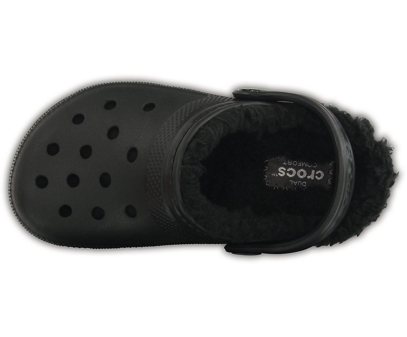 Crocs Classic Lined "Black" Preschool Kids' Clog - BLACK Thumbnail View 4