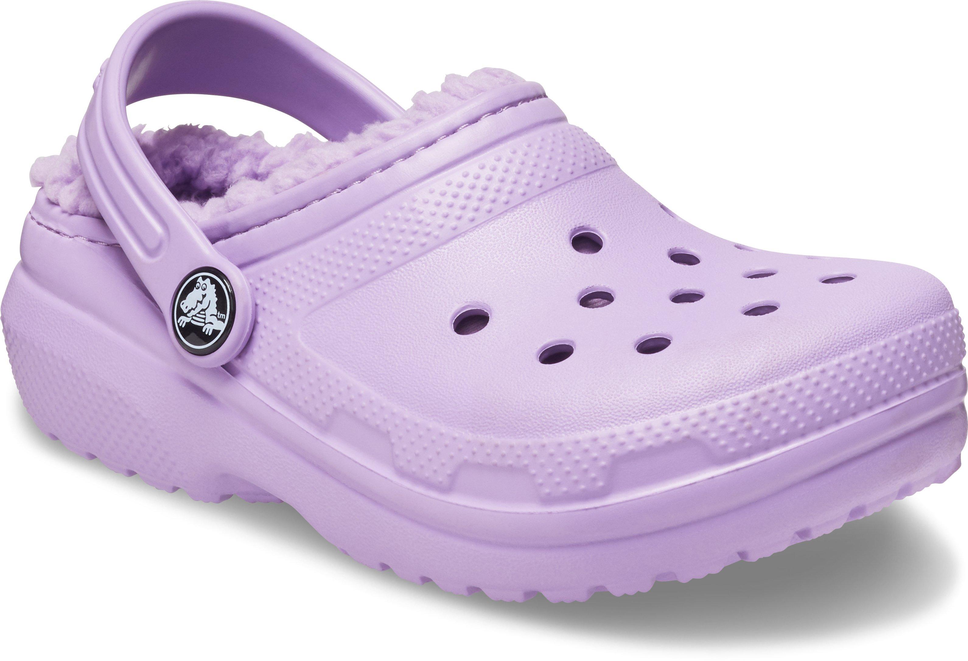 Womens purple lined online crocs