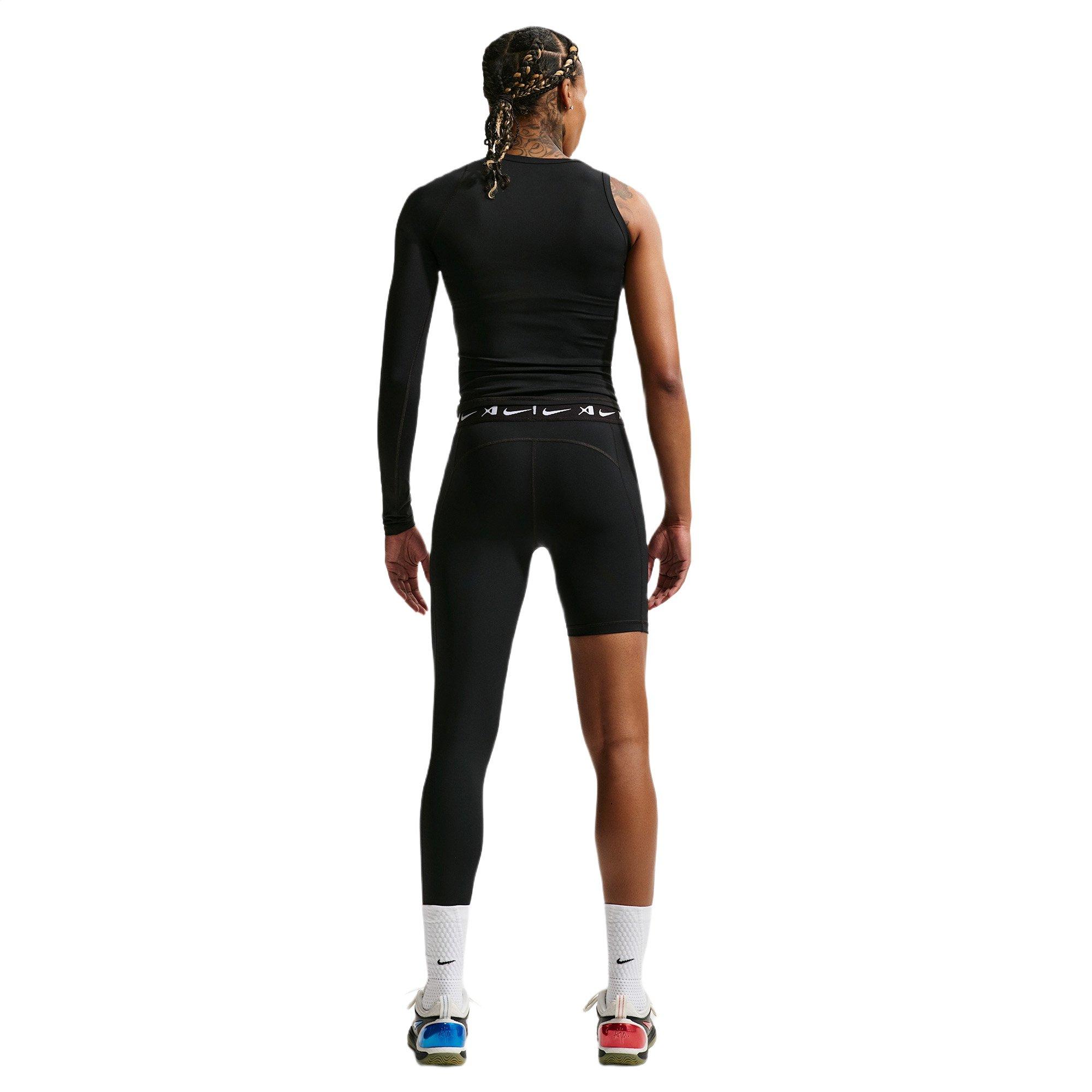 Nike A'ja Wilson Women's A'symmetric Reversible Single-Leg Basketball Legging - BLACK/WHITE Thumbnail View 4