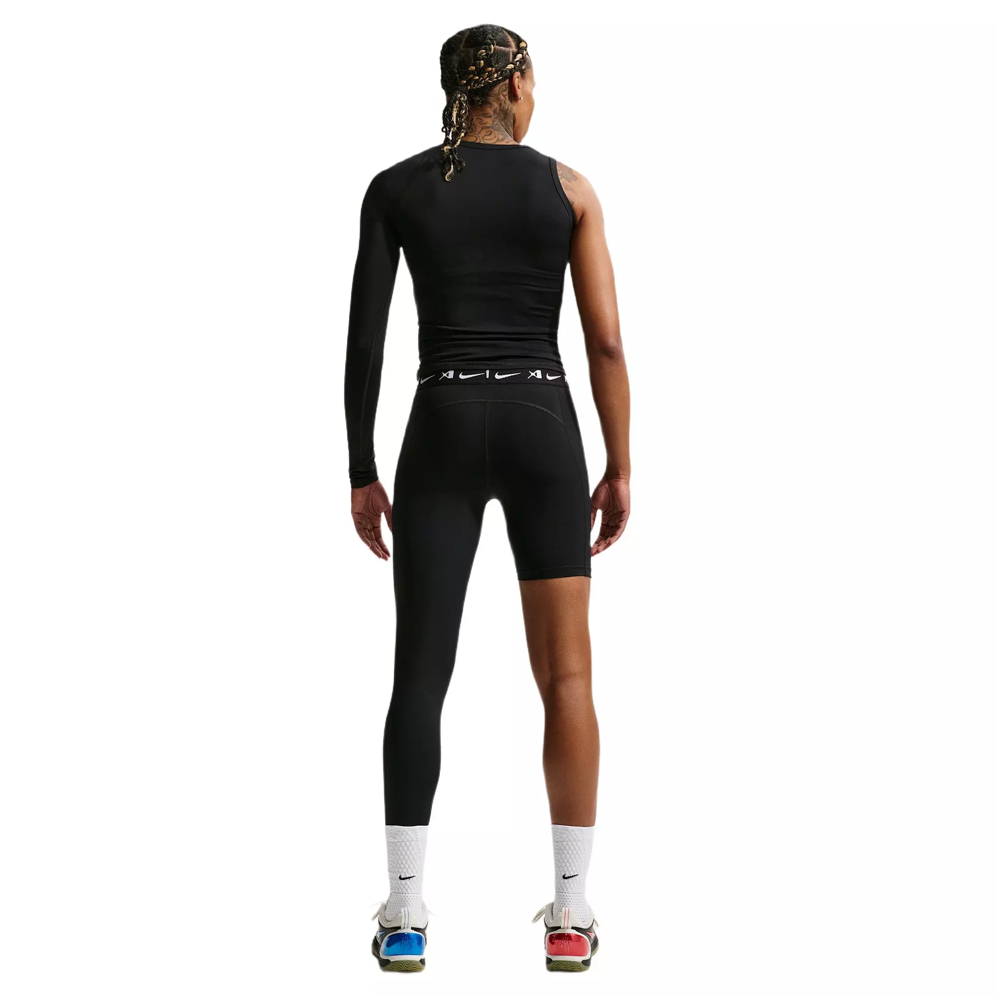 Nike A'ja Wilson Women's A'symmetric Reversible Single-Leg Basketball Legging - BLACK/WHITE