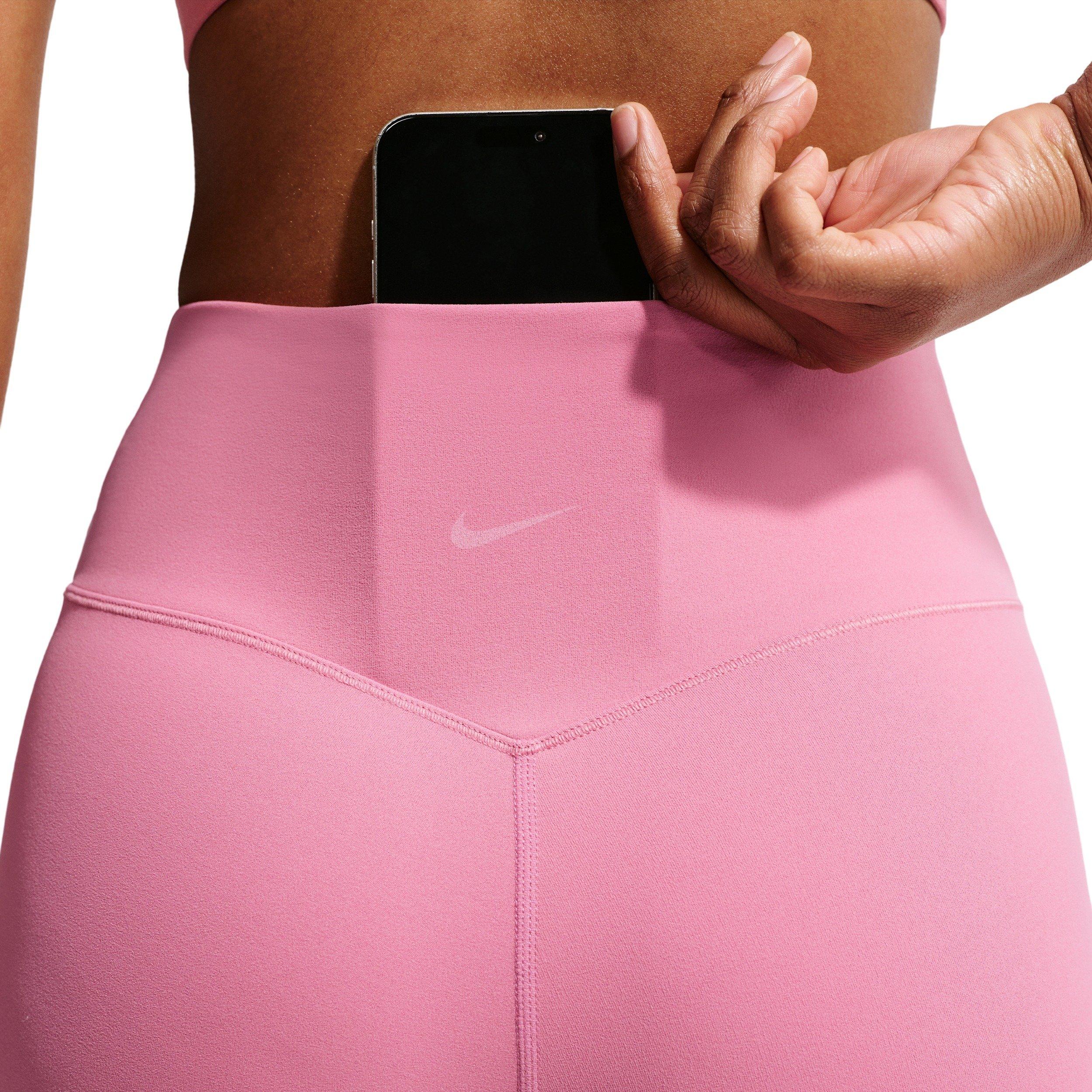 Nike Women's Zenvy High-Waisted 5" Biker Shorts - PINK/WHITE Thumbnail View 6