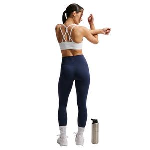 Nike Women's Zenvy High-Waisted 7/8 Leggings with No Front Seam - NAVY/WHITE