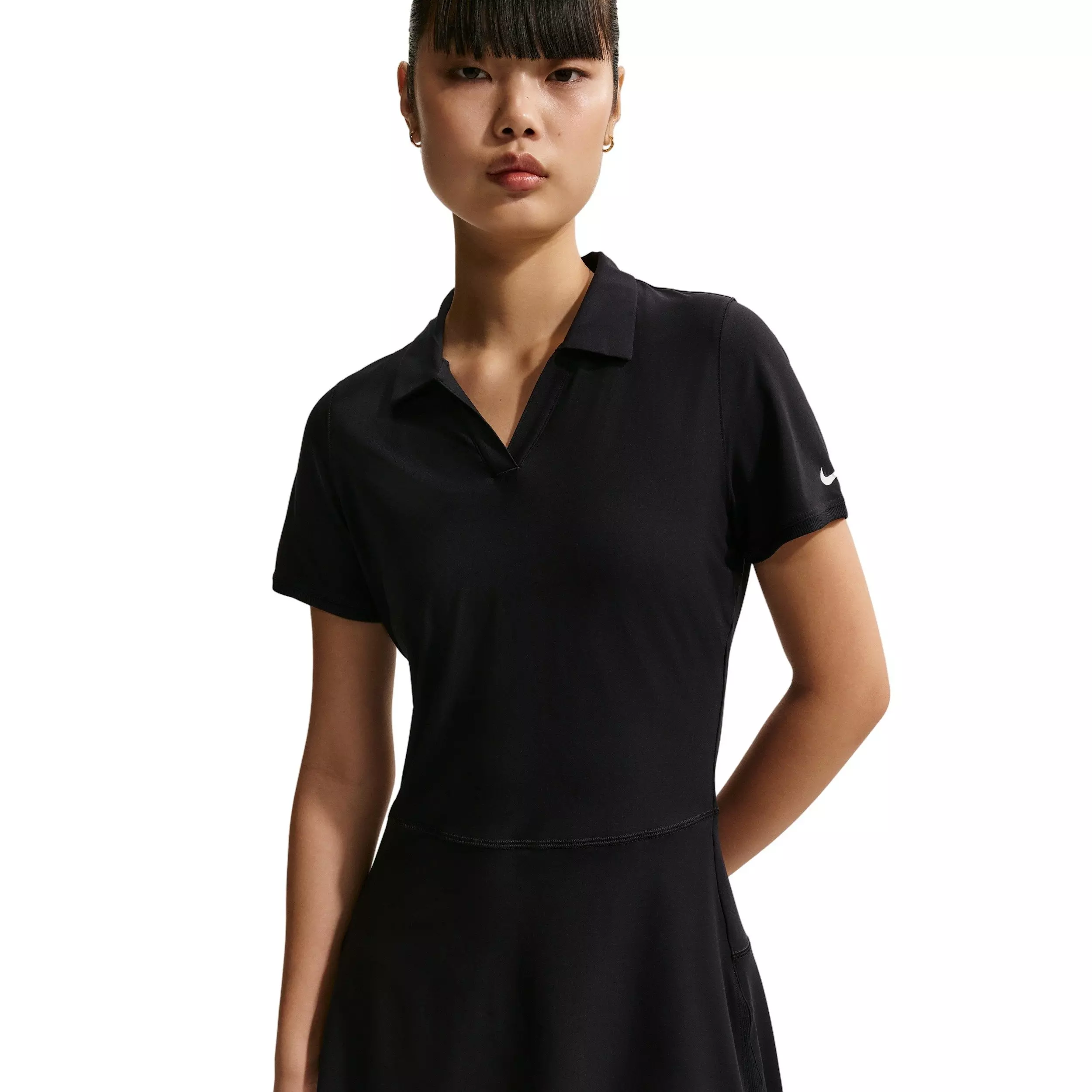 Nike Women's Victory Dri-FIT Golf Polo Dress - BLACK/WHITE