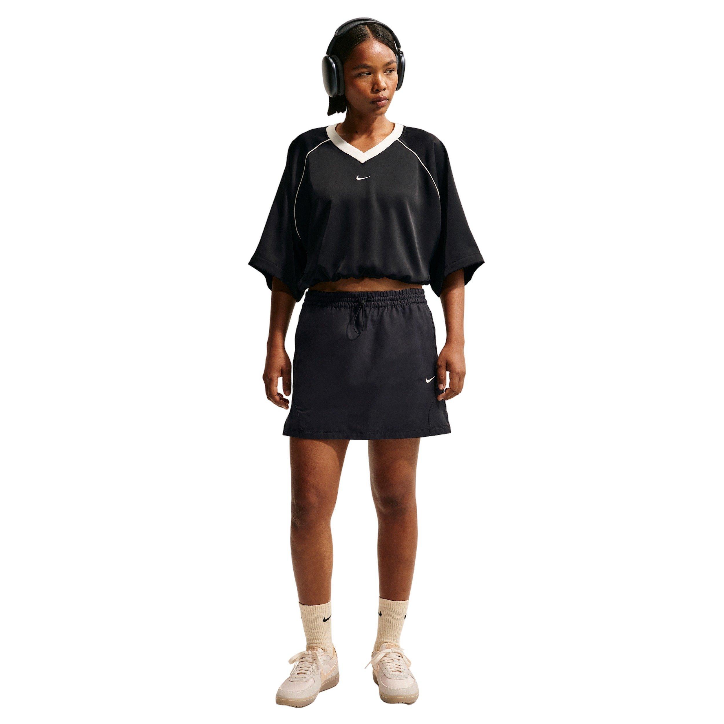 Nike Women's Sportswear Mid-Rise Mini Skirt - BLACK Thumbnail View 1