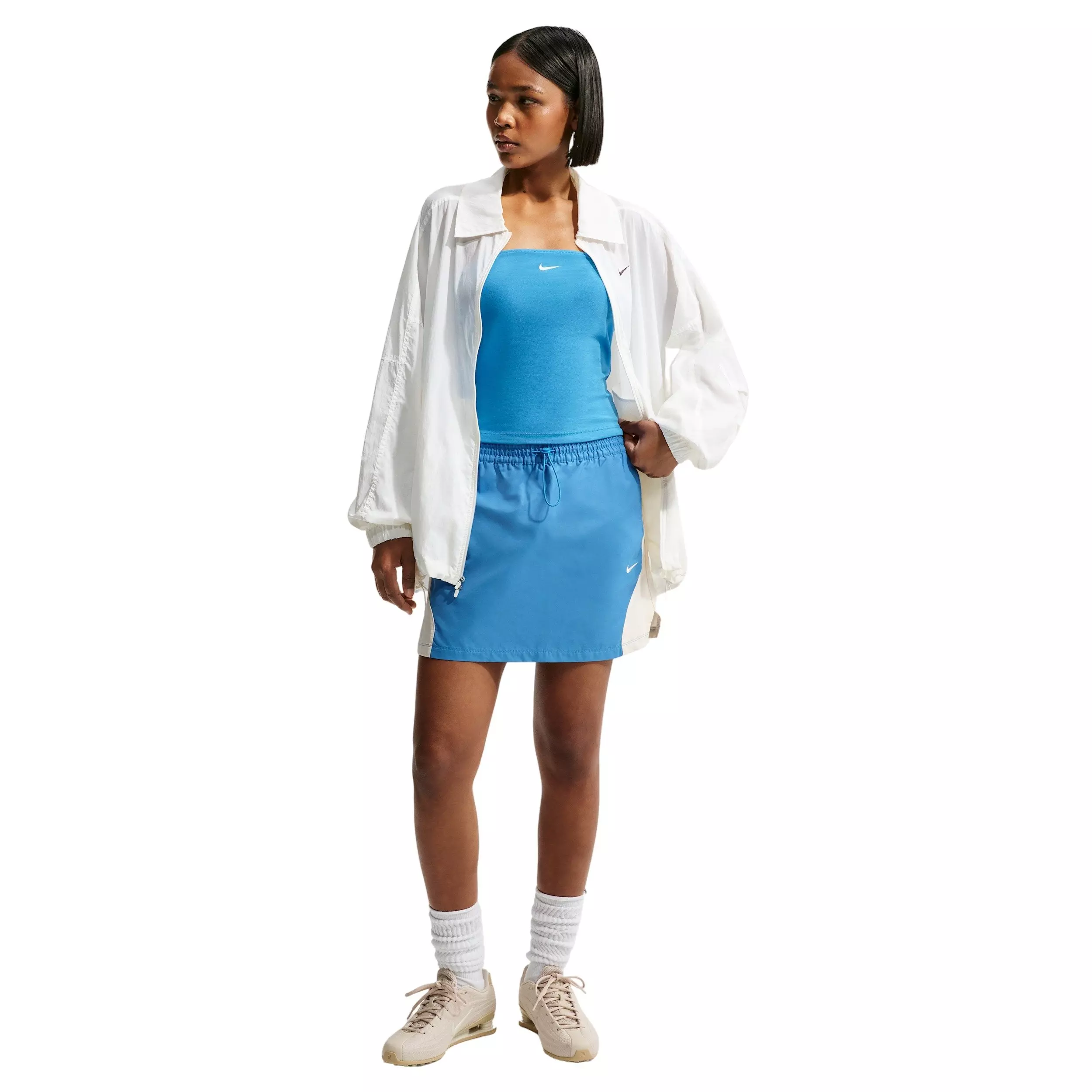 Nike Women's Sportswear Mid-Rise Mini Skirt - LT BLUE