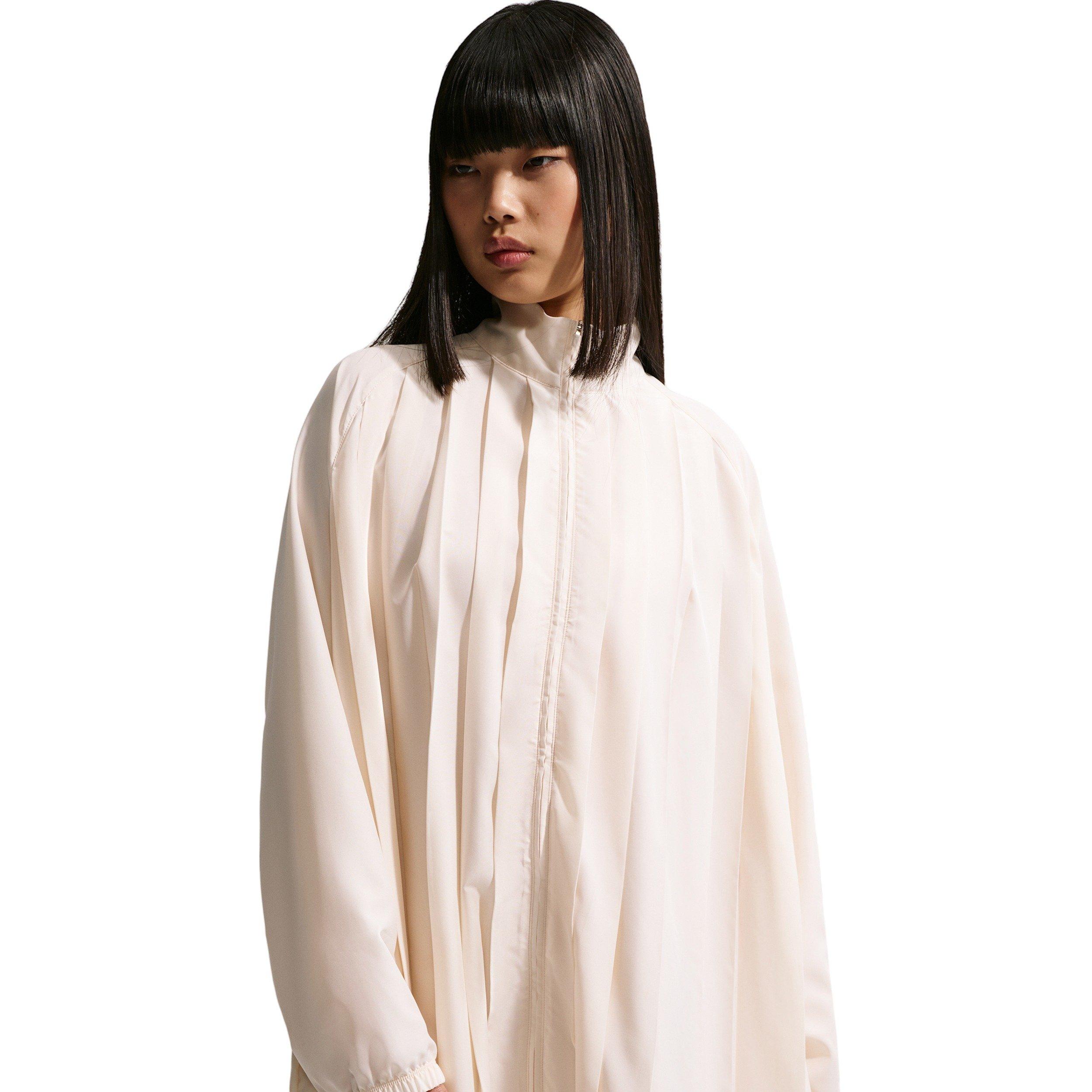 Nike Women's Sportswear Oversized Long Sleeve Pleated Mini Dress - CREAM Thumbnail View 3