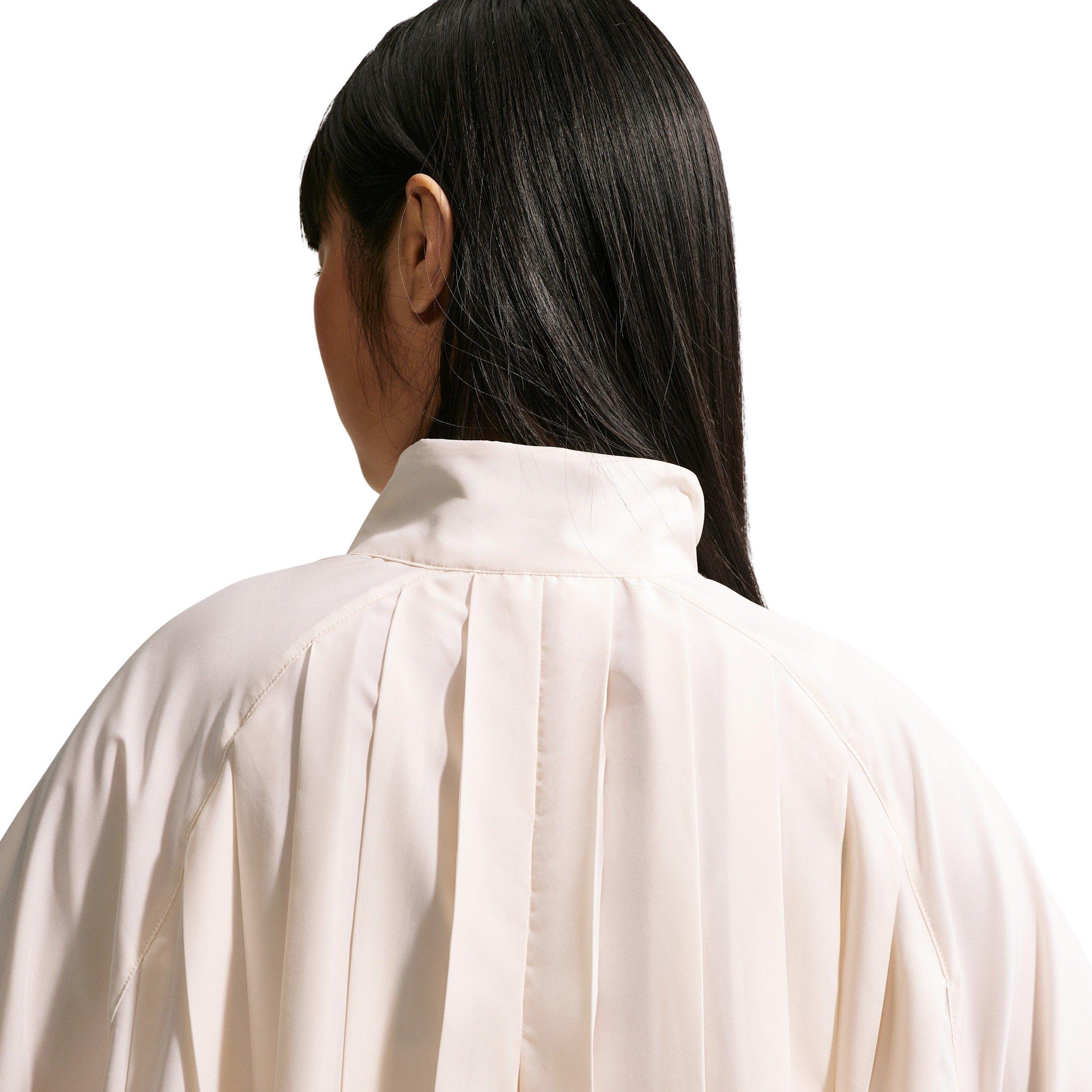 Nike Women's Sportswear Oversized Long Sleeve Pleated Mini Dress - CREAM Thumbnail View 4