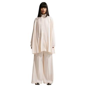 Nike Women's Sportswear Oversized Long Sleeve Pleated Mini Dress - CREAM