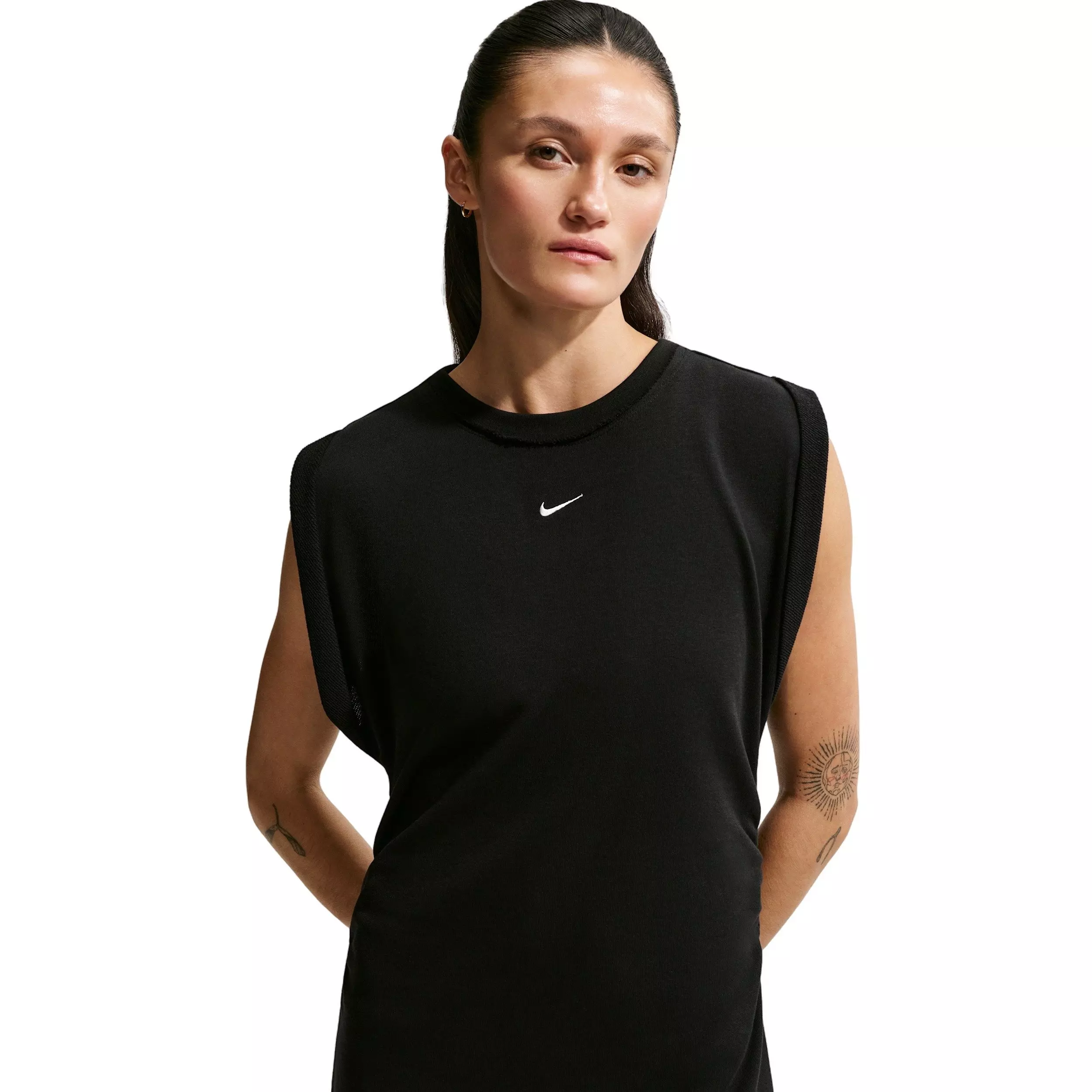 Nike Women's Sportswear Chill Terry Oversized Dress - BLACK/OFF-WHITE