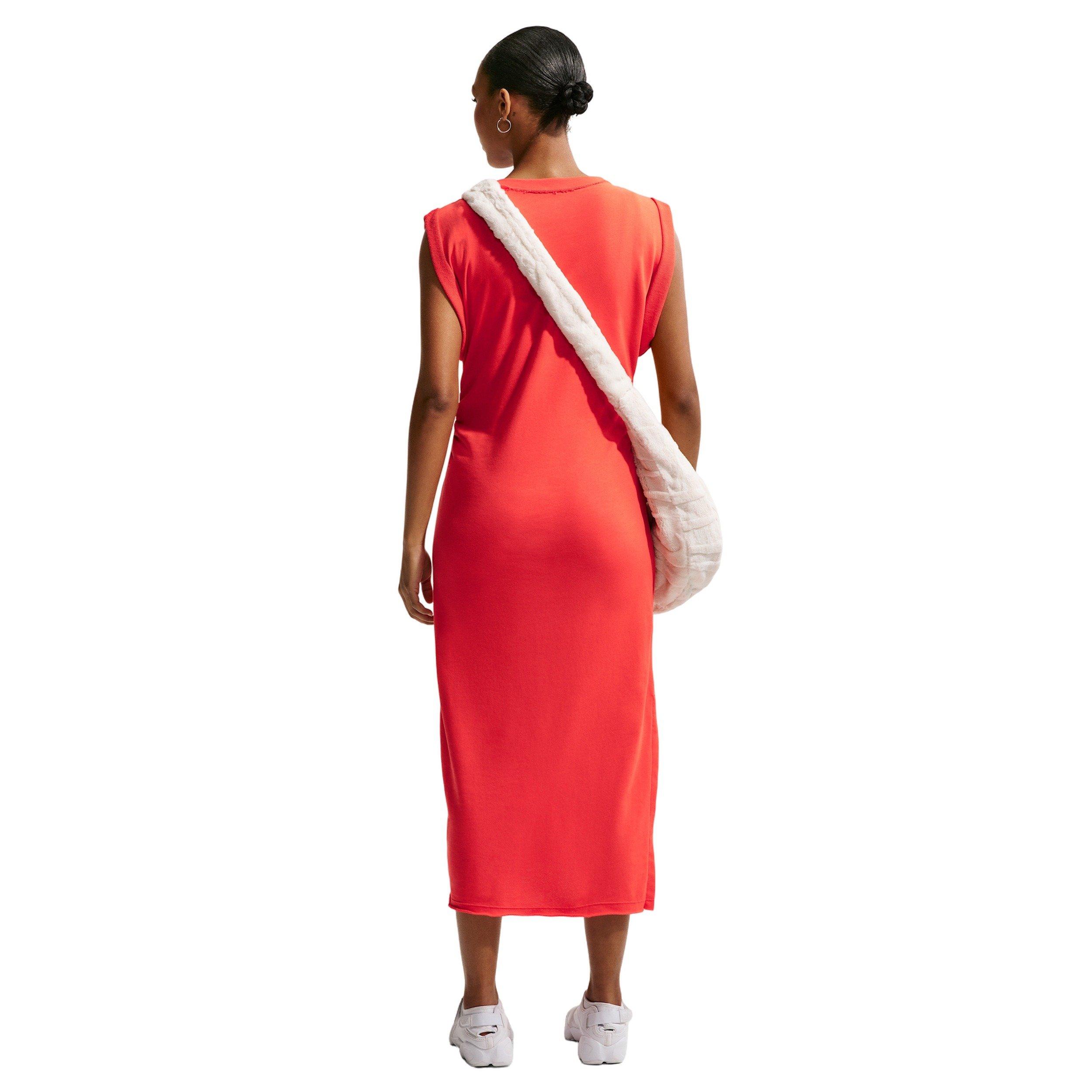 Nike Women's Sportswear Chill Terry Oversized Dress - CRIMSON Thumbnail View 2