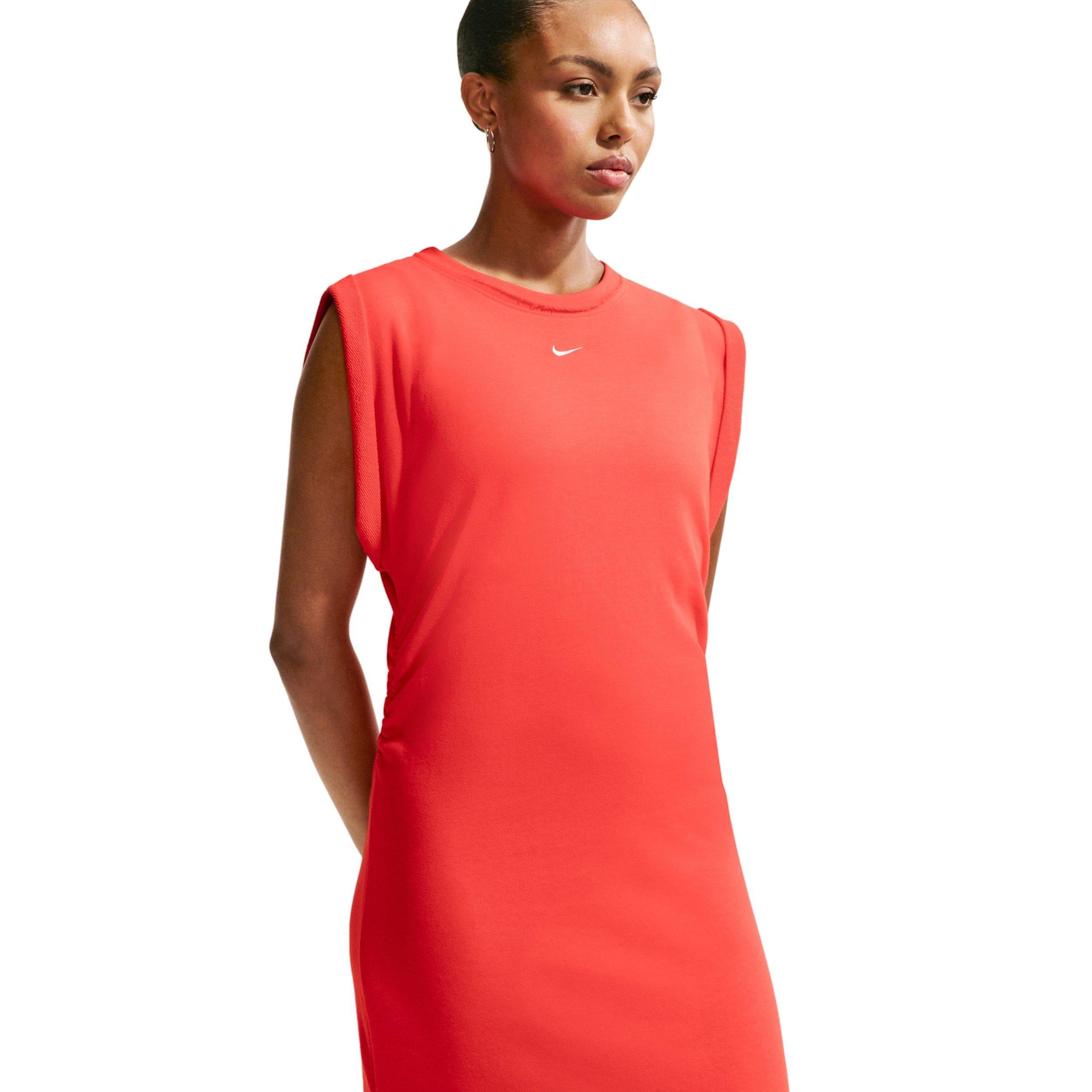 Nike Women's Sportswear Chill Terry Oversized Dress - CRIMSON Thumbnail View 3