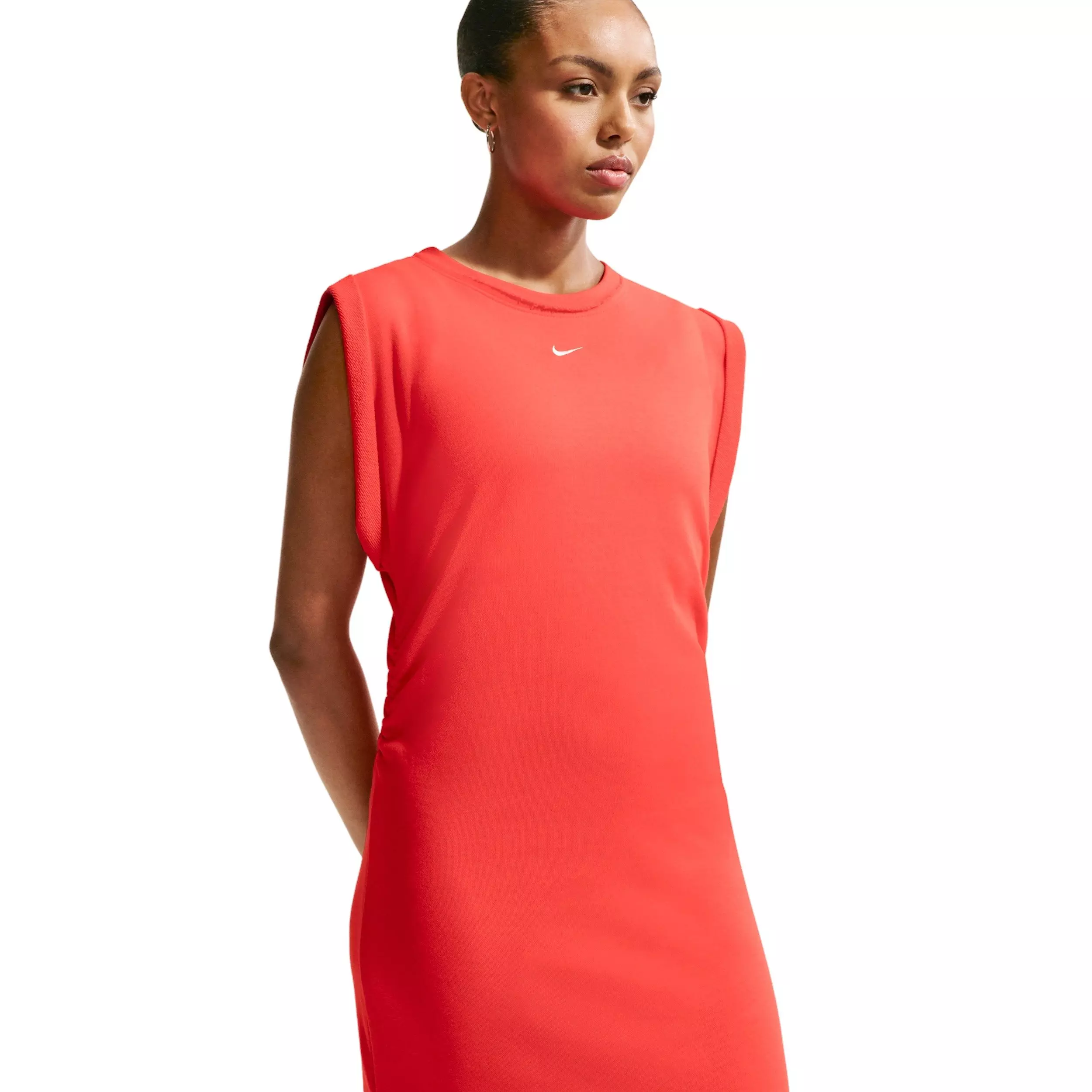 Nike Women's Sportswear Chill Terry Oversized Dress - CRIMSON