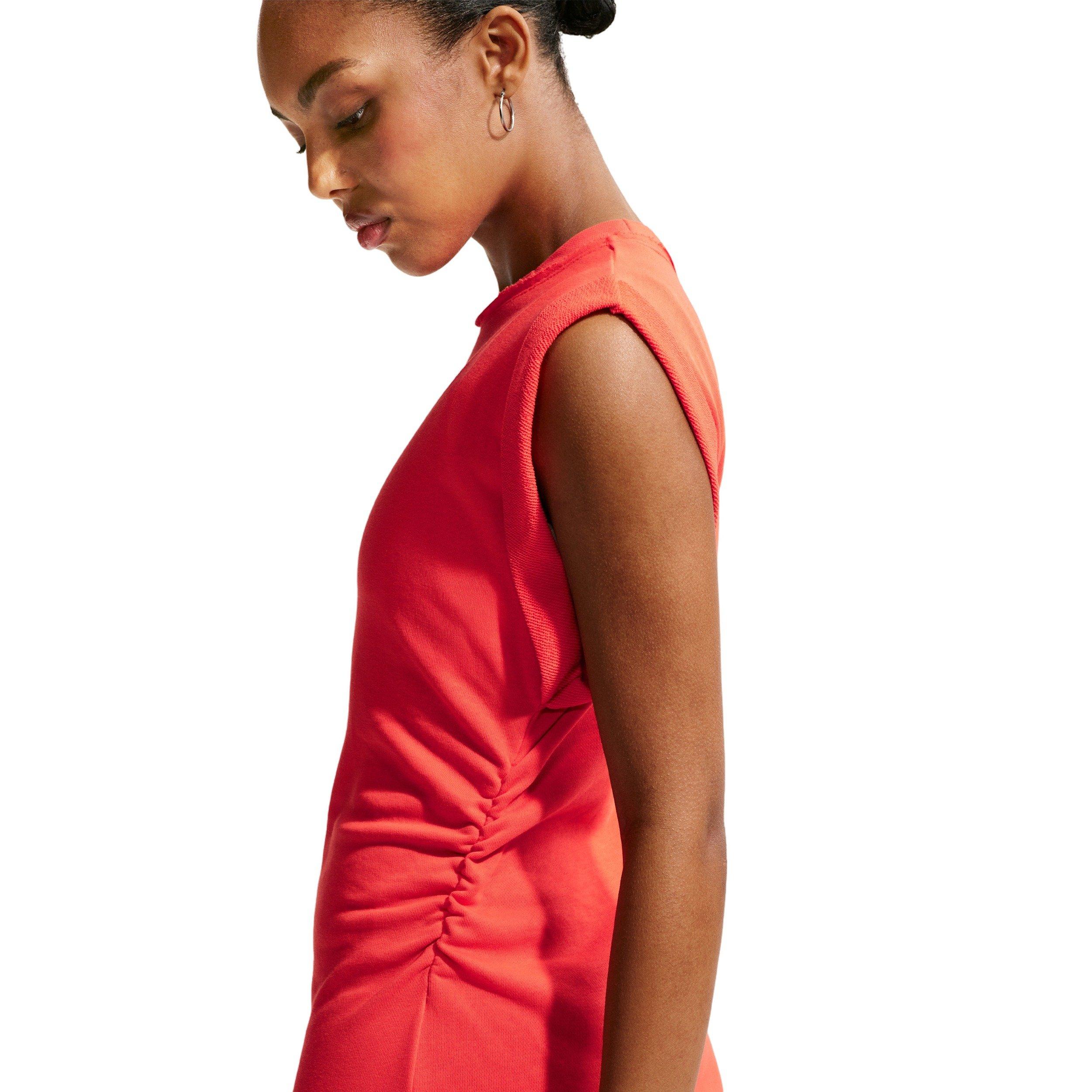 Nike Women's Sportswear Chill Terry Oversized Dress - CRIMSON Thumbnail View 4