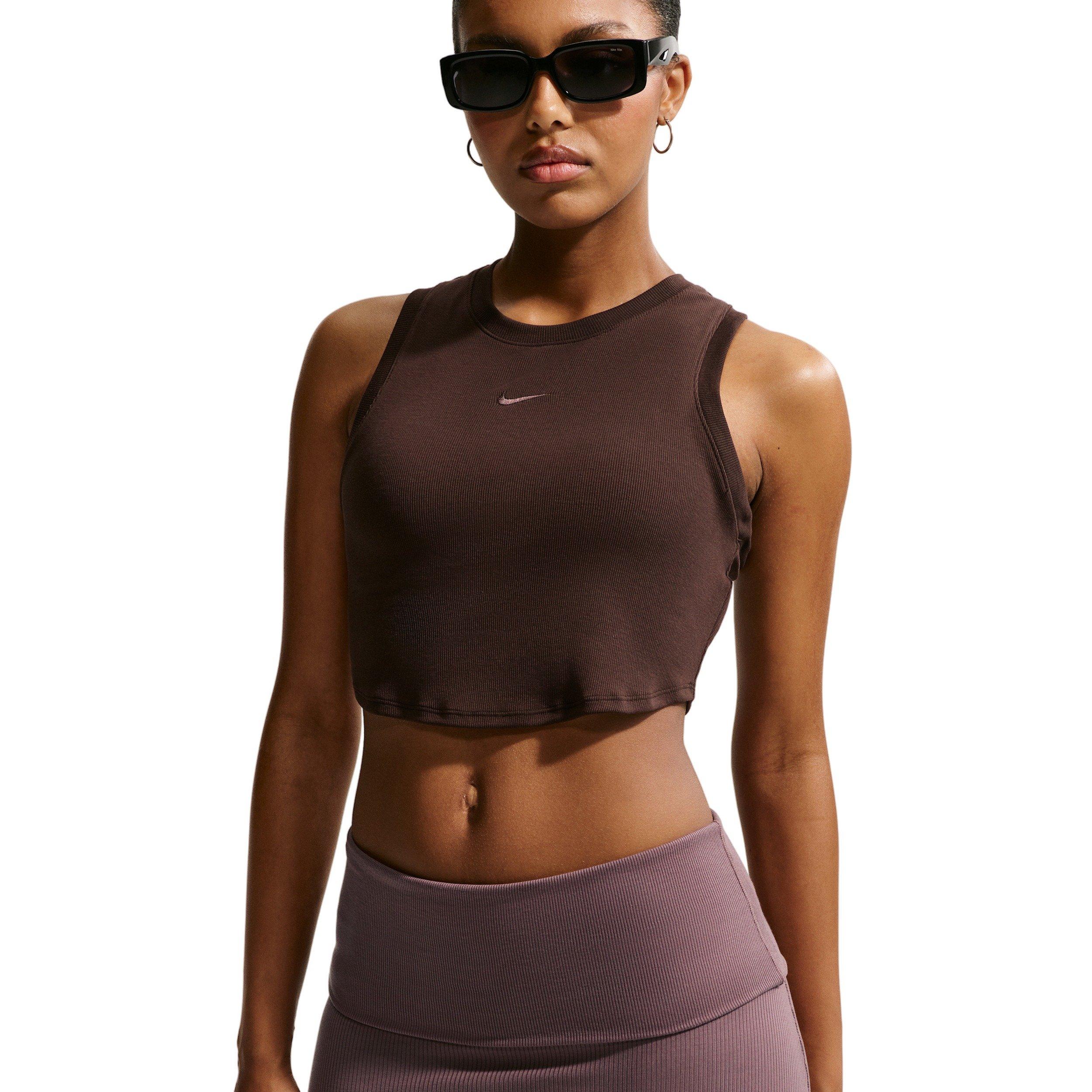 Nike Women's Sportswear Chill Knit Mid-Rise Tight Ribbed Skort - PURPLE Thumbnail View 3
