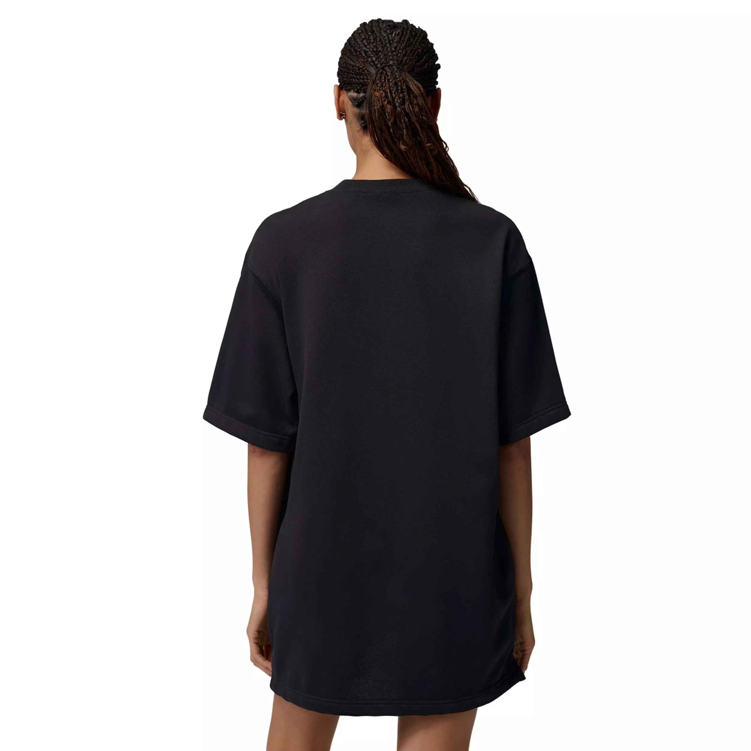 Jordan Women's Brooklyn Fleece T-Shirt Dress - BLACK/WHITE