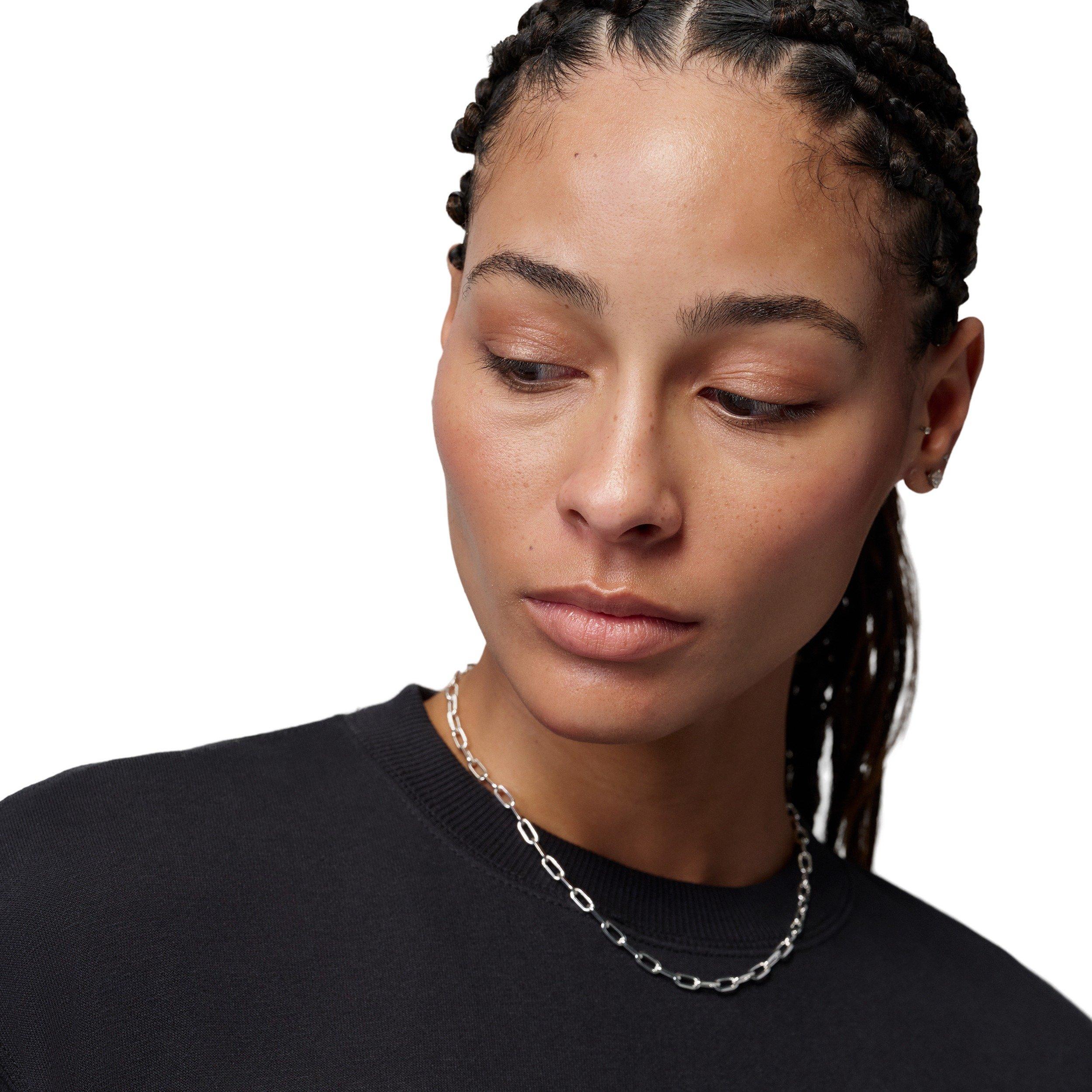 Jordan Women's Brooklyn Fleece T-Shirt Dress - BLACK/WHITE Thumbnail View 3
