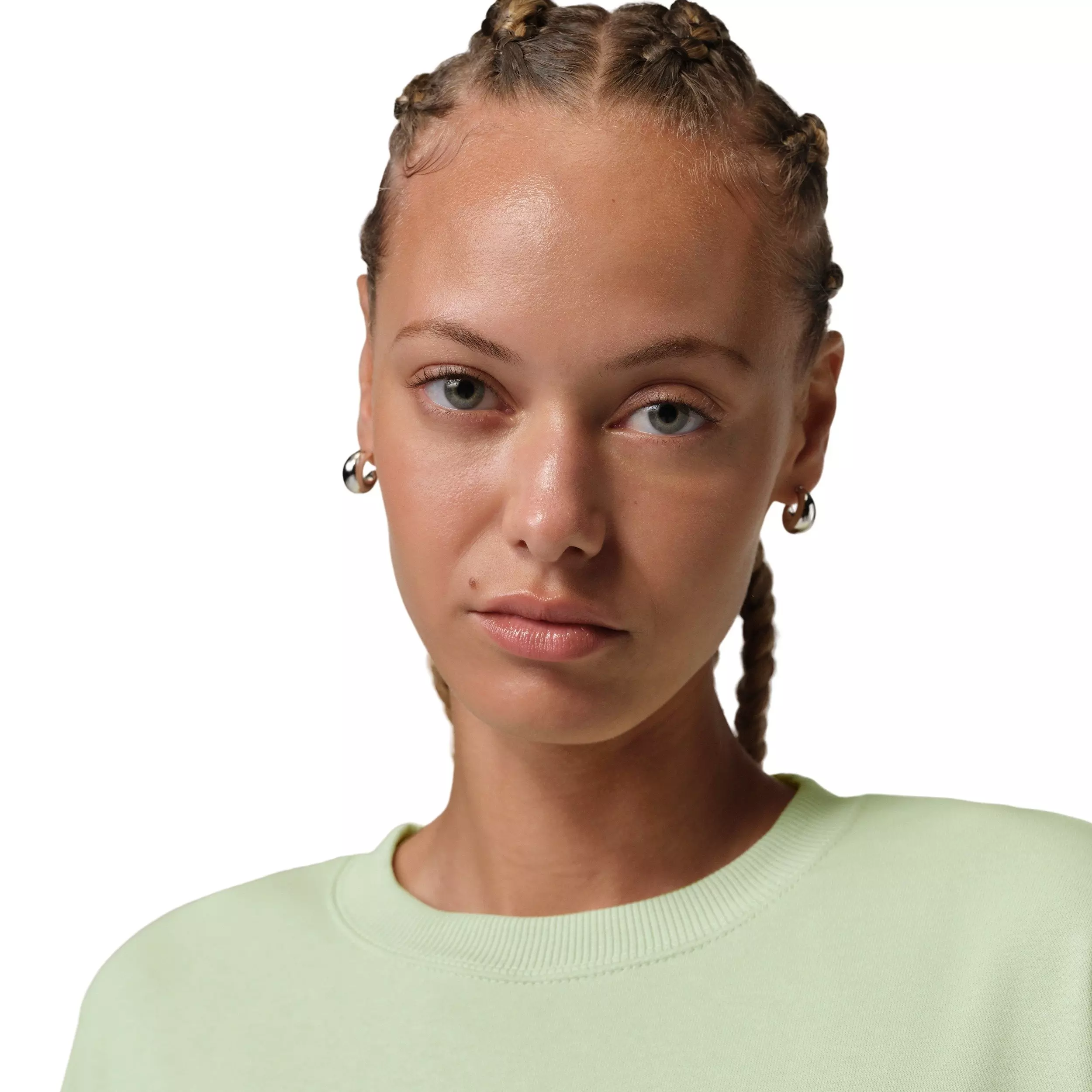 Jordan Women's Brooklyn Fleece T-Shirt Dress - OLIVE/WHITE
