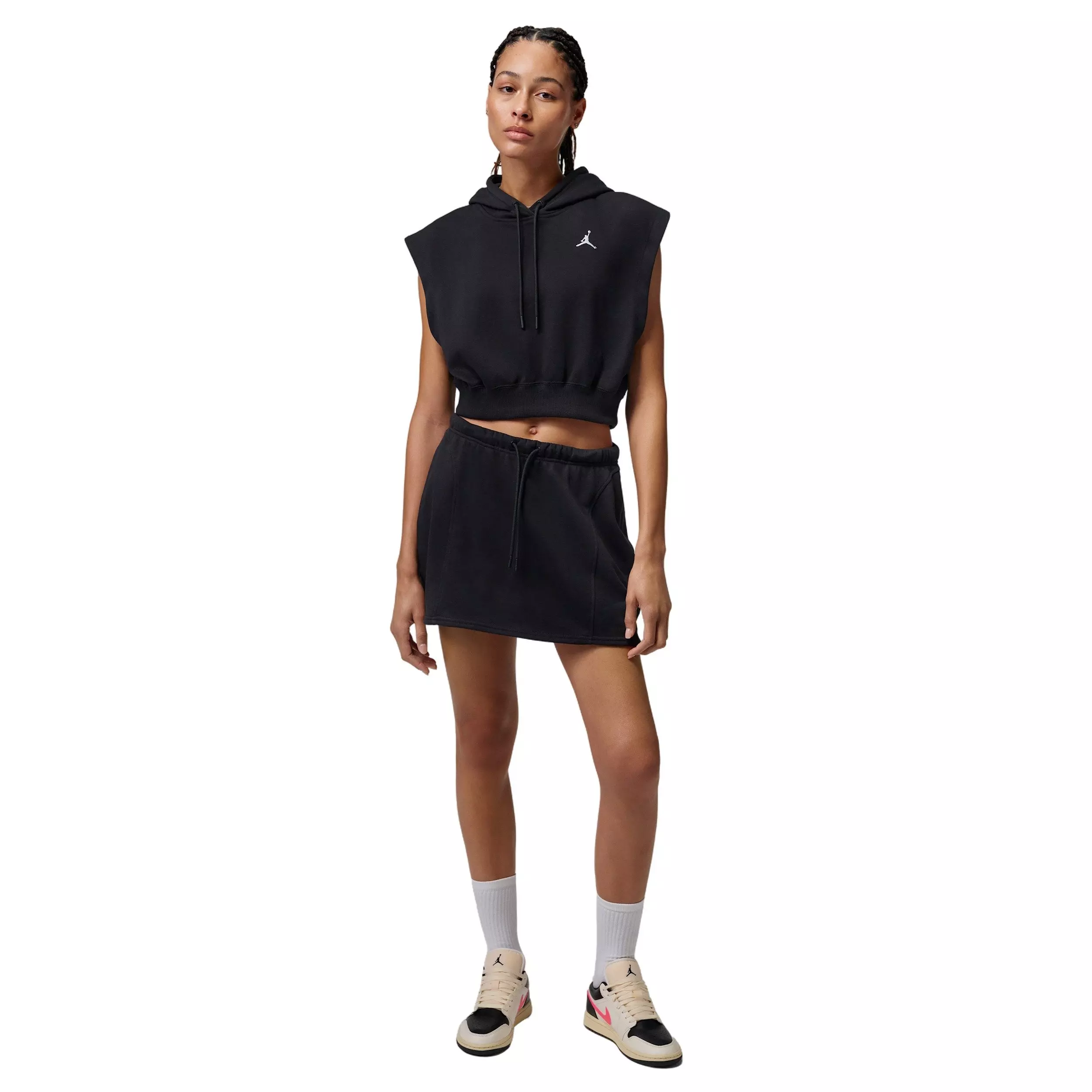 Jordan Women's Brooklyn Fleece Skirt - BLACK/WHITE