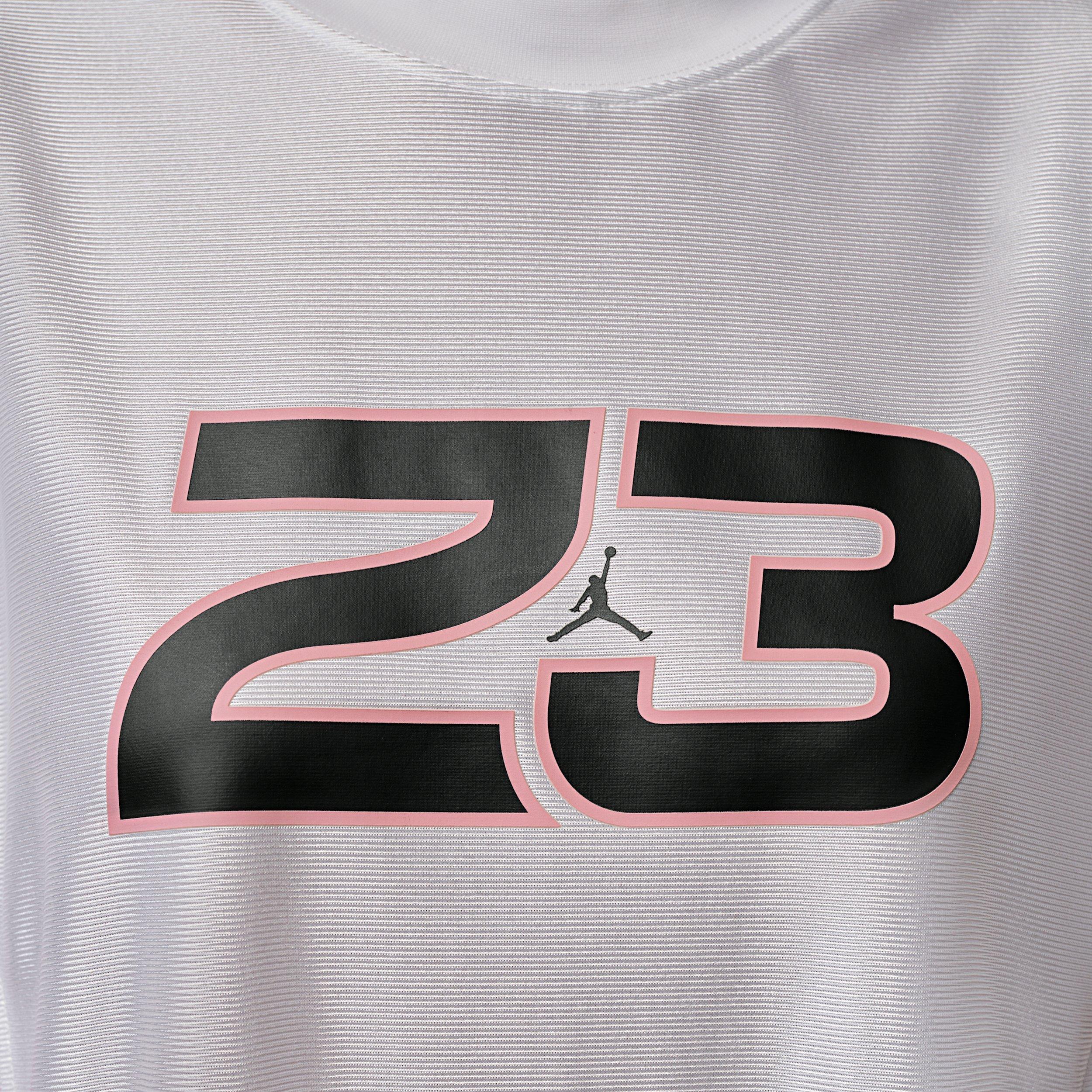 Jordan Women's Brooklyn Jersey Dress - WHITE/PINK/BLACK Thumbnail View 4