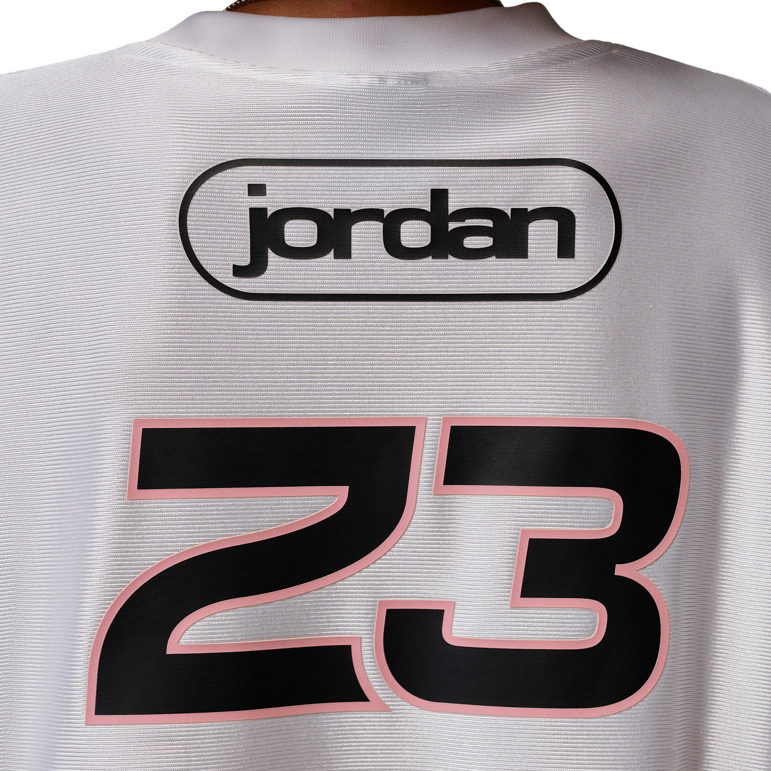Jordan Women's Brooklyn Jersey Dress - WHITE/PINK/BLACK Thumbnail View 5