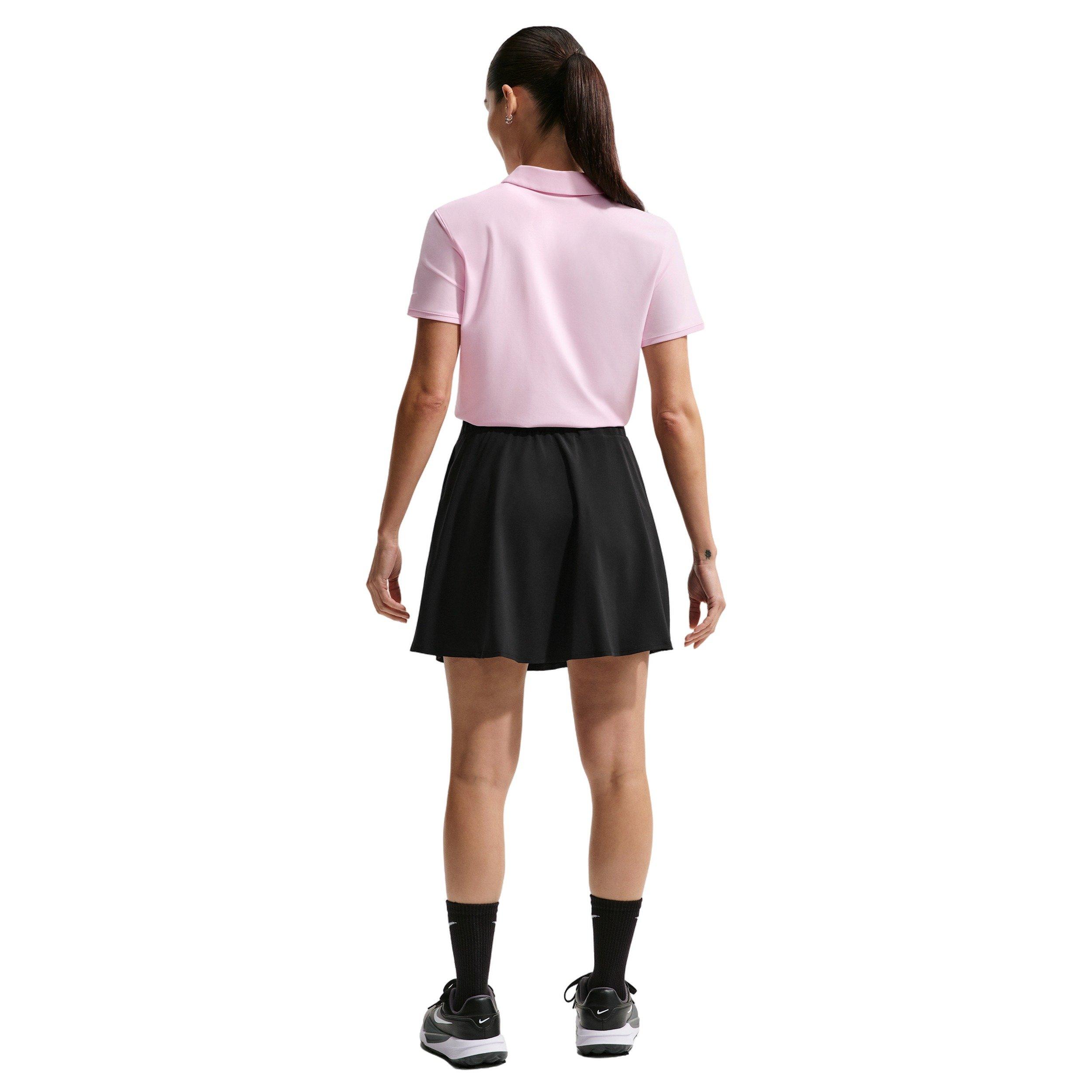 Nike Women's Golf Club Dri-FIT Flouncy Golf Skirt - BLACK/OFF-WHITE Thumbnail View 7