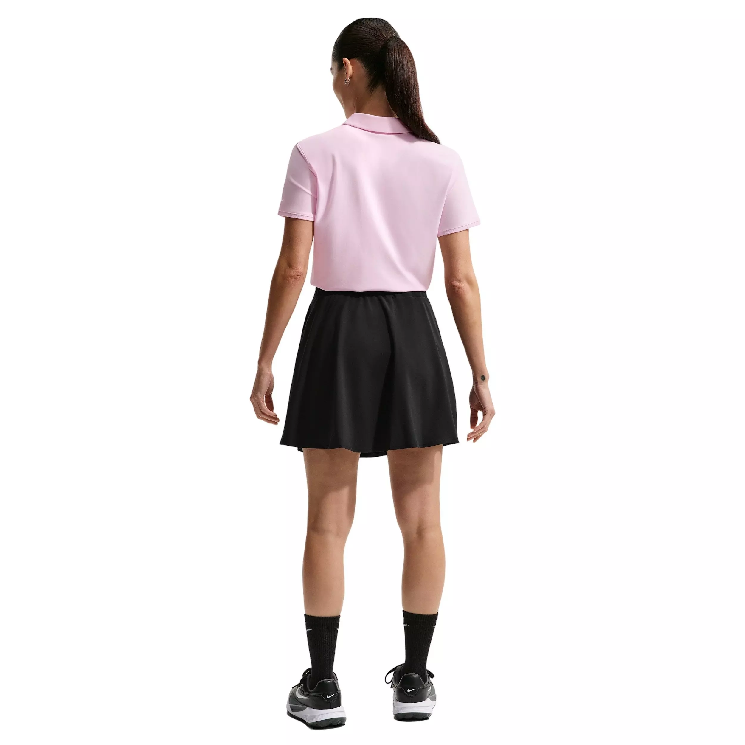 Nike Women's Golf Club Dri-FIT Flouncy Golf Skirt - BLACK/OFF-WHITE