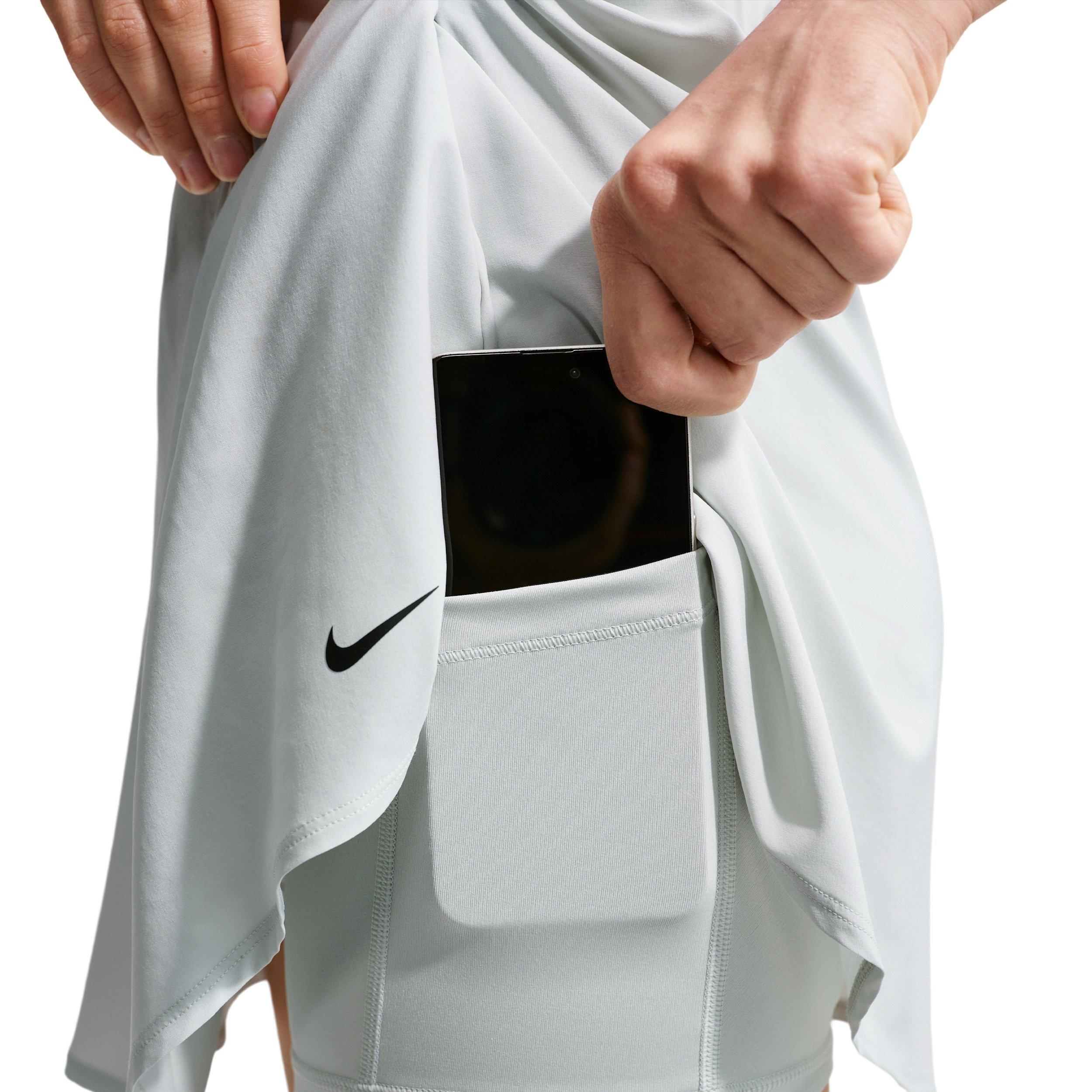 Nike Women's Golf Club Dri-FIT Flouncy Golf Skirt - SILVER/BLACK Thumbnail View 4
